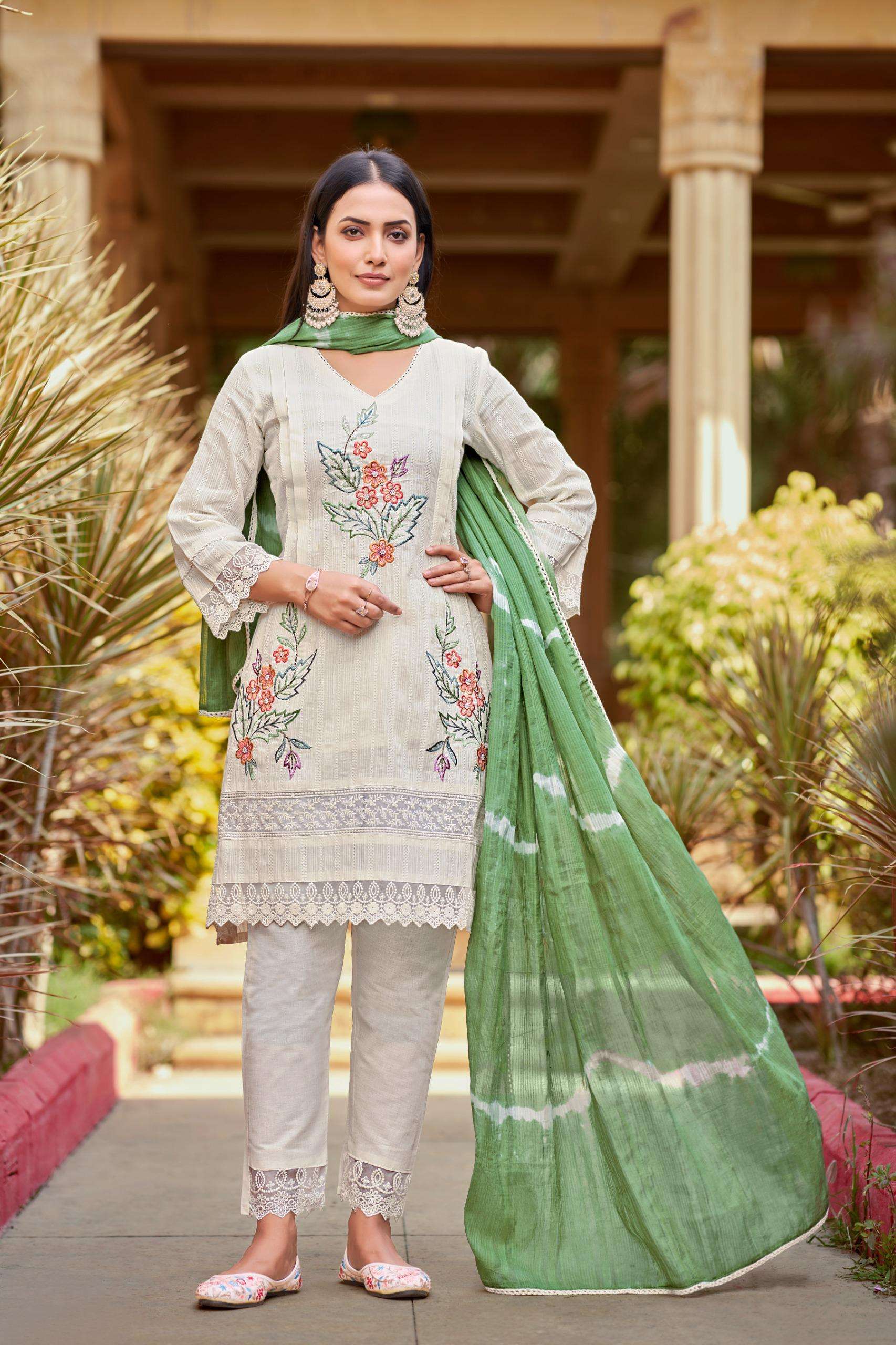 VOL-12 BY TEXOFAB IN COTTON LENO SHIFALI WITH HAND WORK 