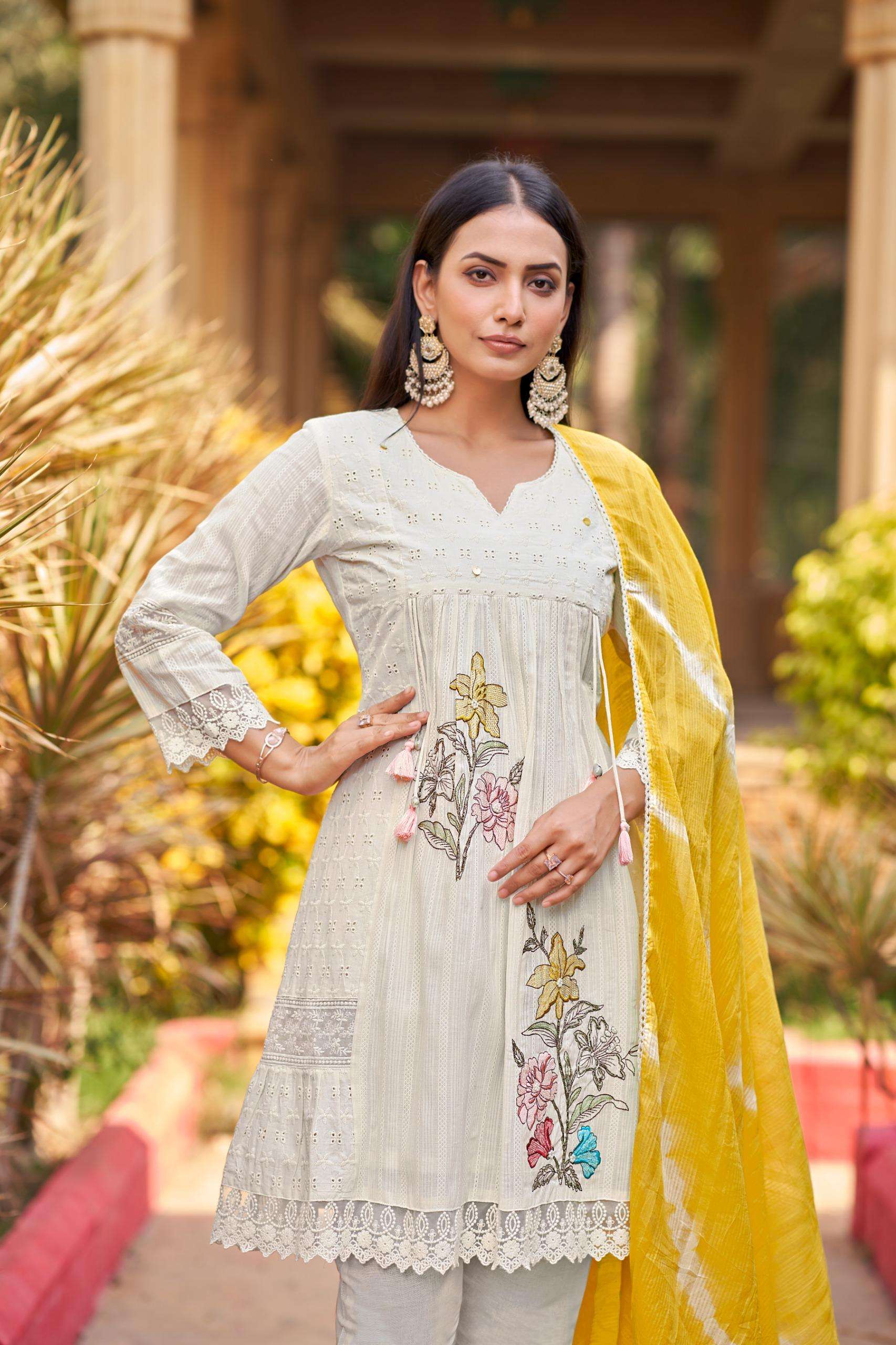 VOL-12 BY TEXOFAB IN COTTON LENO SHIFALI WITH HAND WORK 