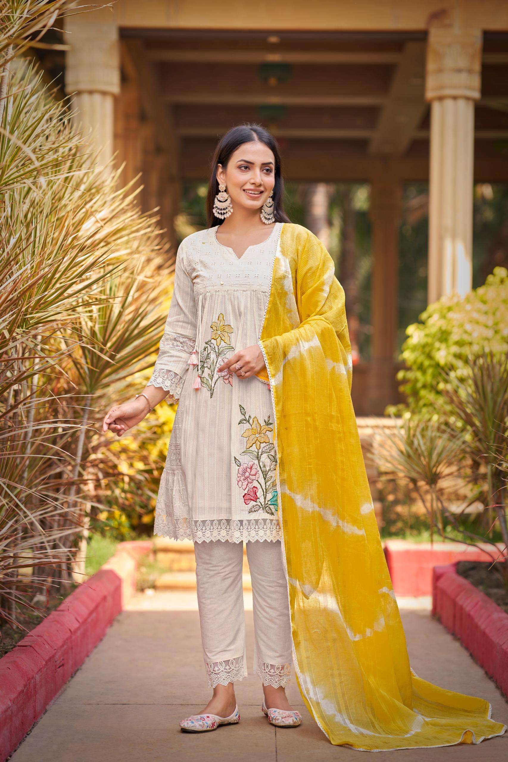 VOL-12 BY TEXOFAB IN COTTON LENO SHIFALI WITH HAND WORK 