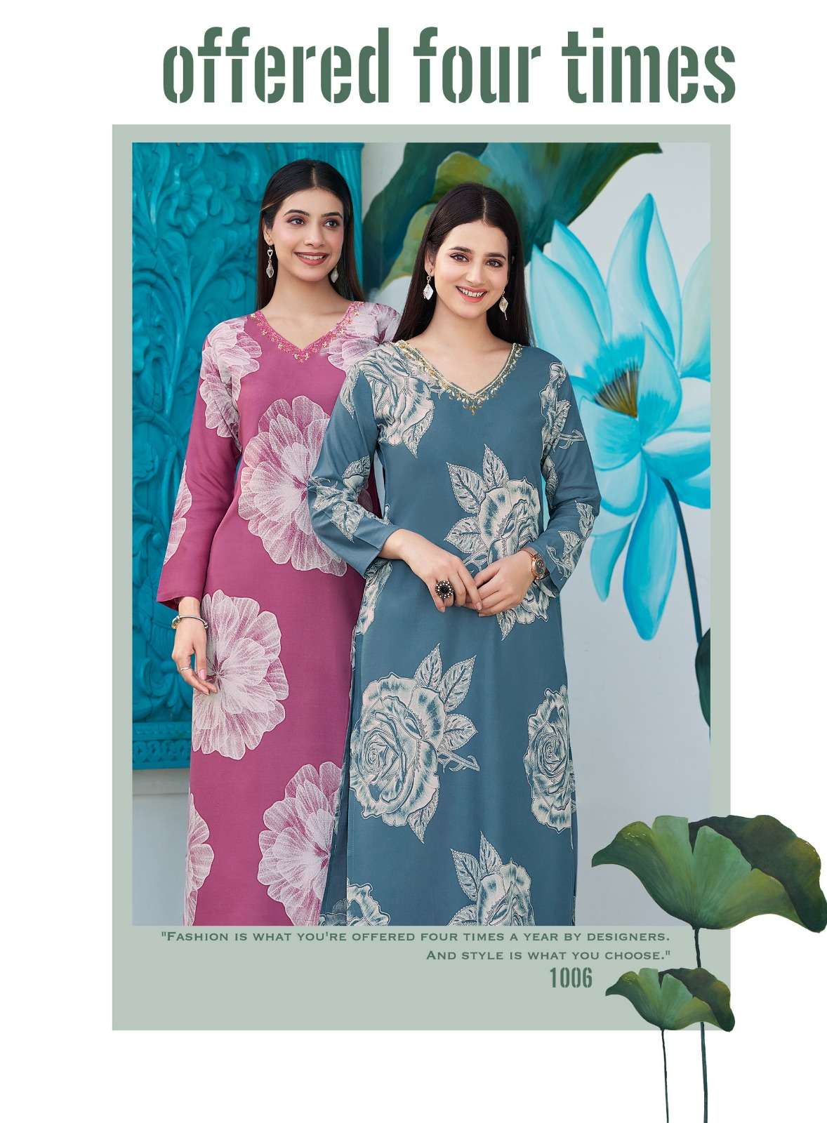 ZION VOL:-1 BY RADHIKA LIFE STYLE IN PURE REYON HEAVY DISCHARGE WITH FOIL HANDWORK 