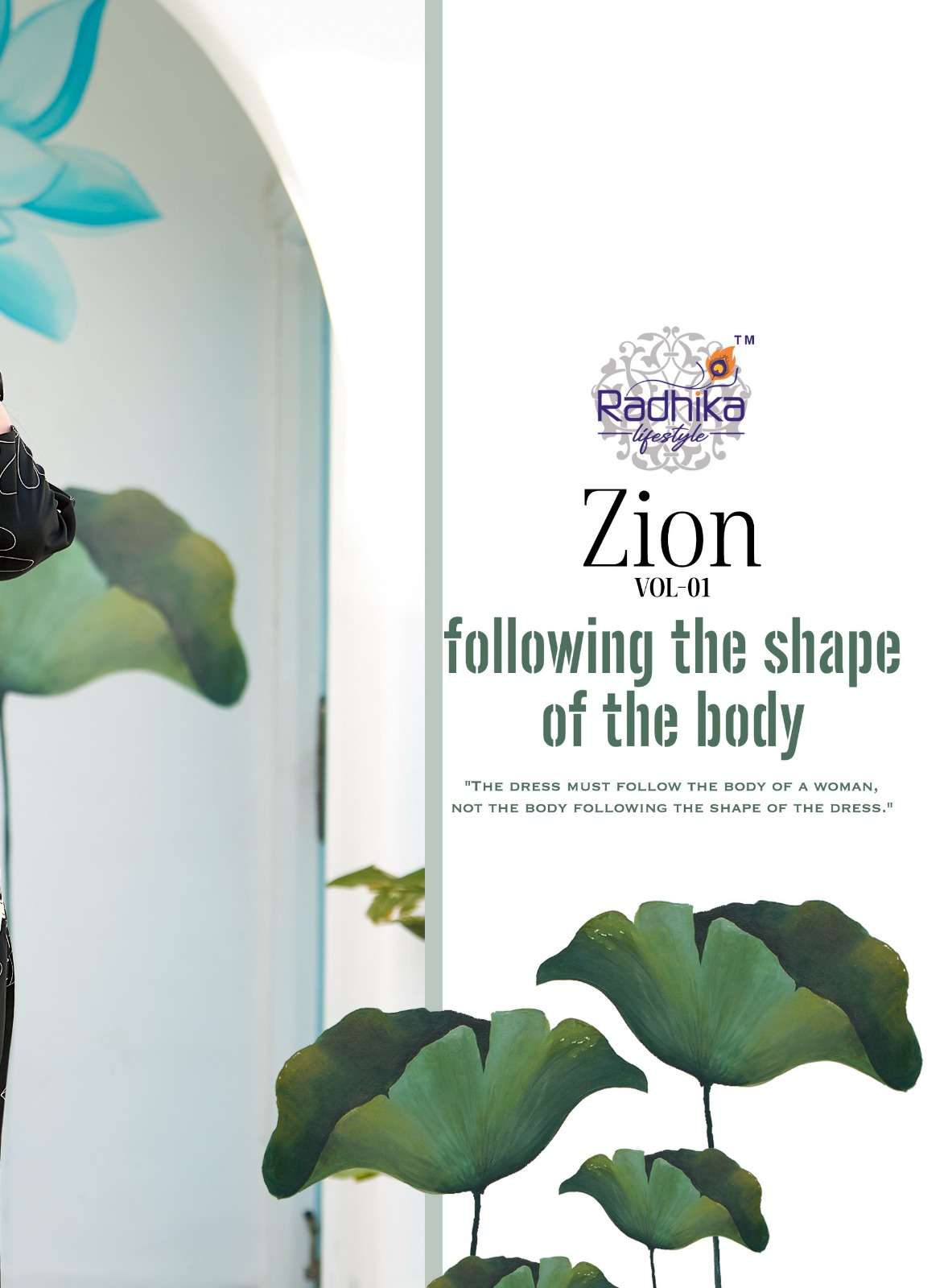 ZION VOL:-1 BY RADHIKA LIFE STYLE IN PURE REYON HEAVY DISCHARGE WITH FOIL HANDWORK 
