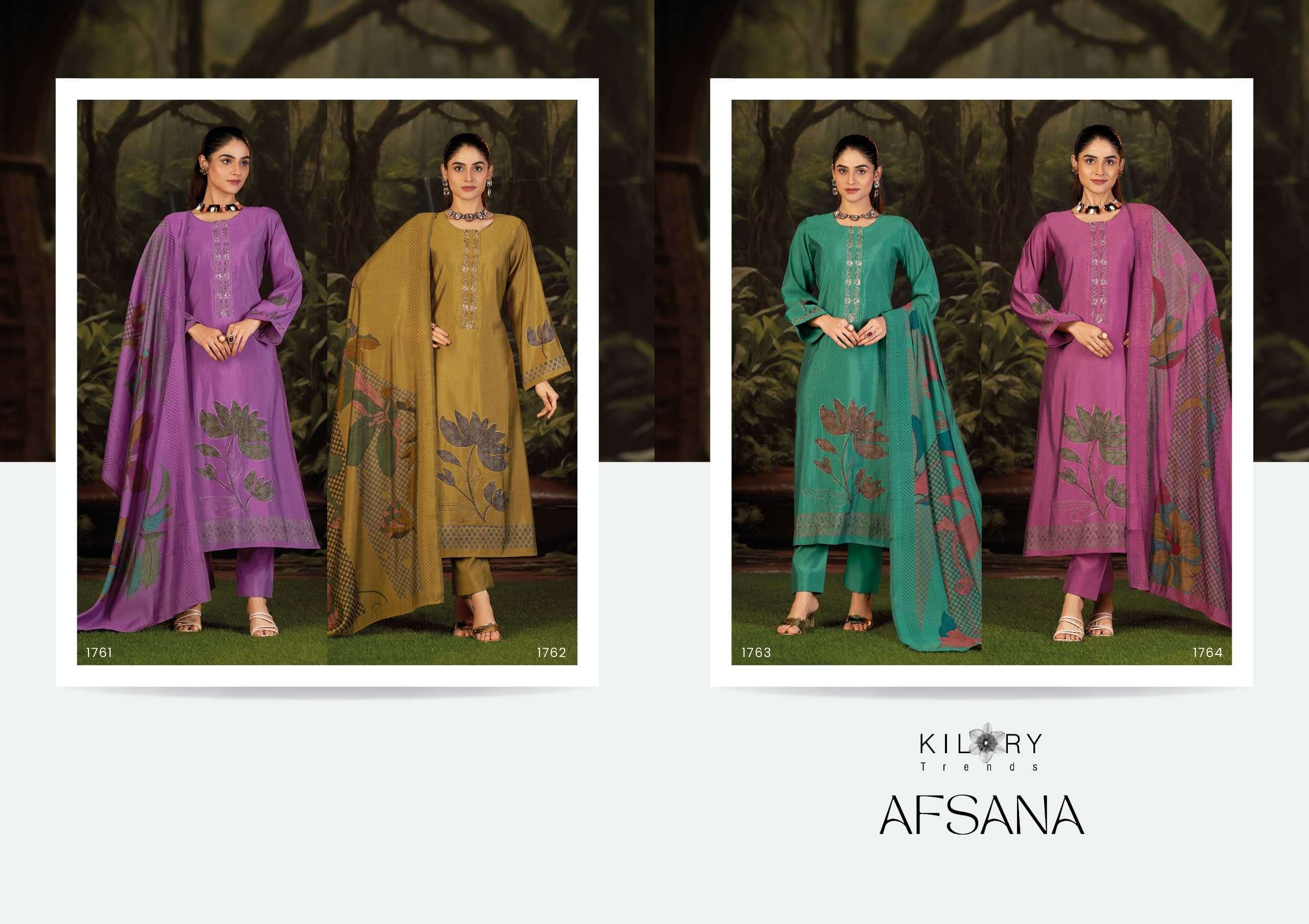 AFSANA BY KILORY TRENDS IN PURE MODAL MUSLIN SILK DIGITAL PRINT WITH FANCY HANDWORK