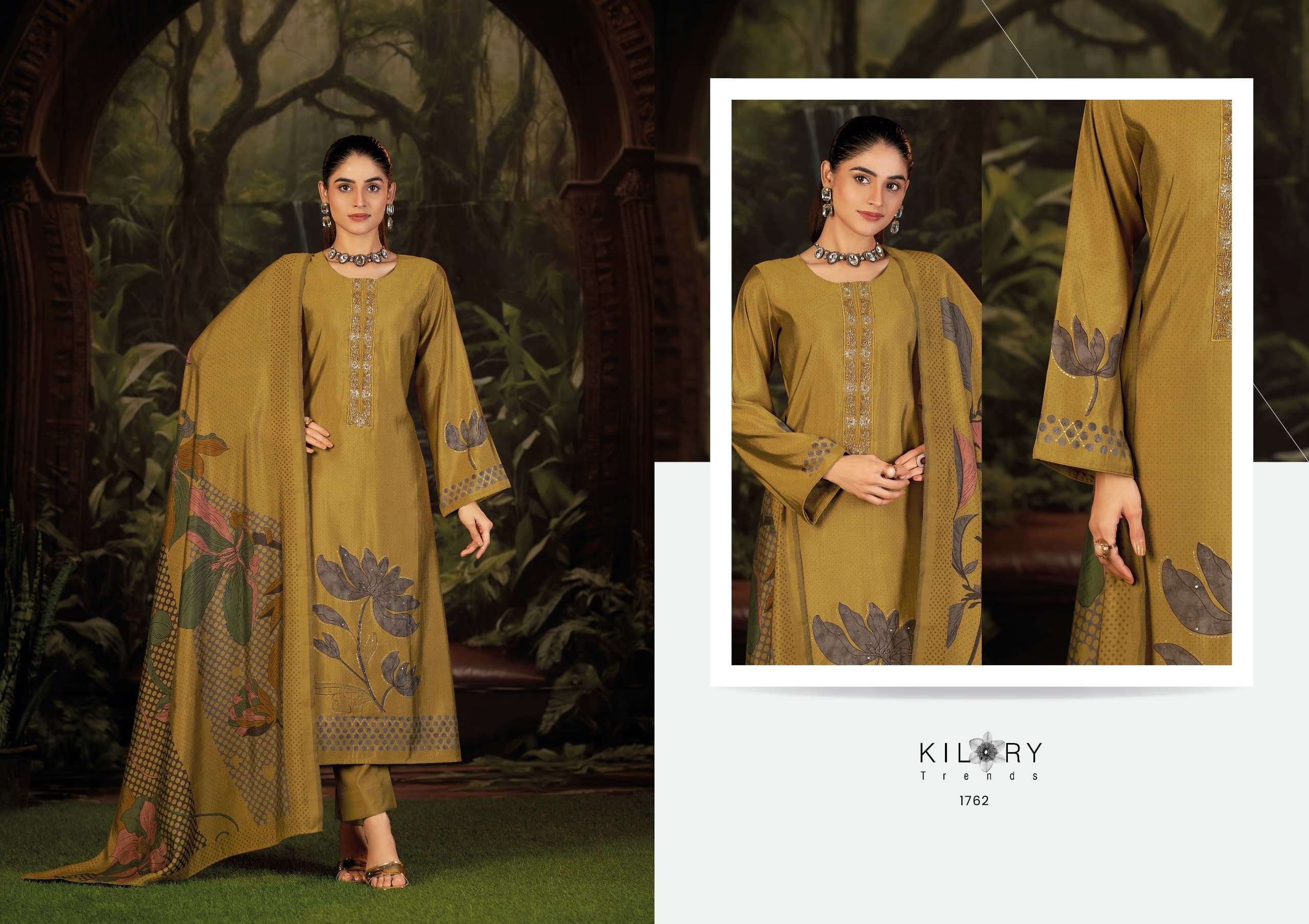 AFSANA BY KILORY TRENDS IN PURE MODAL MUSLIN SILK DIGITAL PRINT WITH FANCY HANDWORK