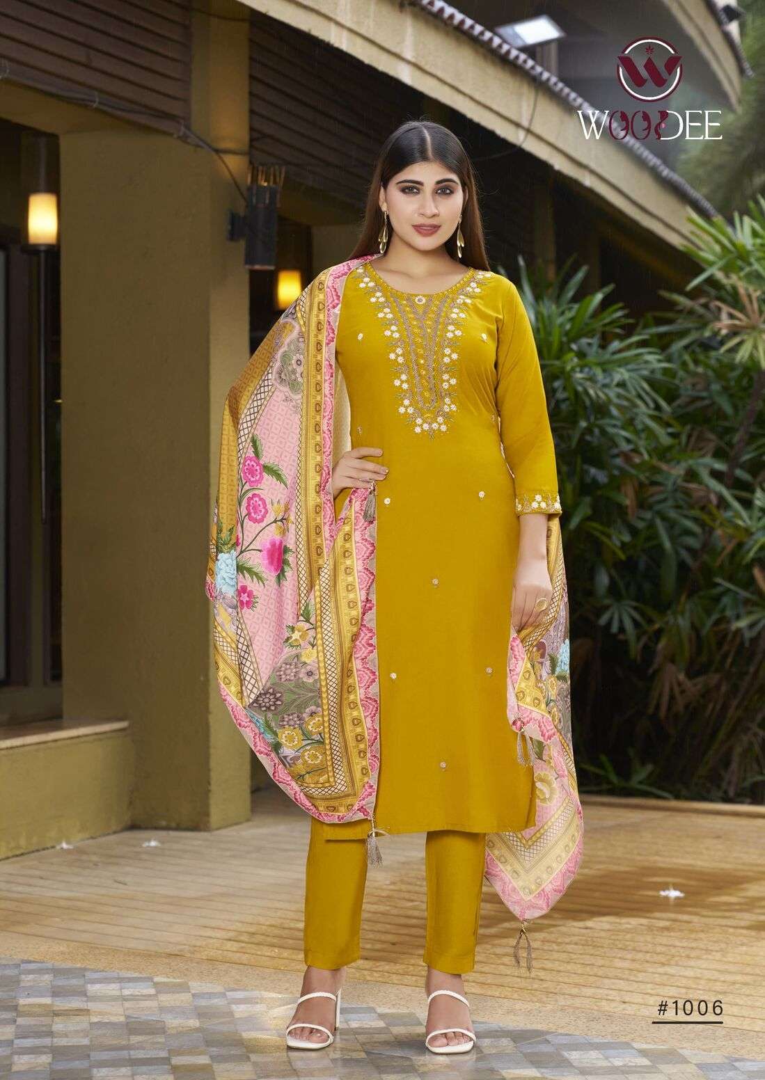 APSARA BY WOODEE IN PREMIUM QUALITY RAYON WITH STRAIGHT CUT 3 PCS CONCEPT 