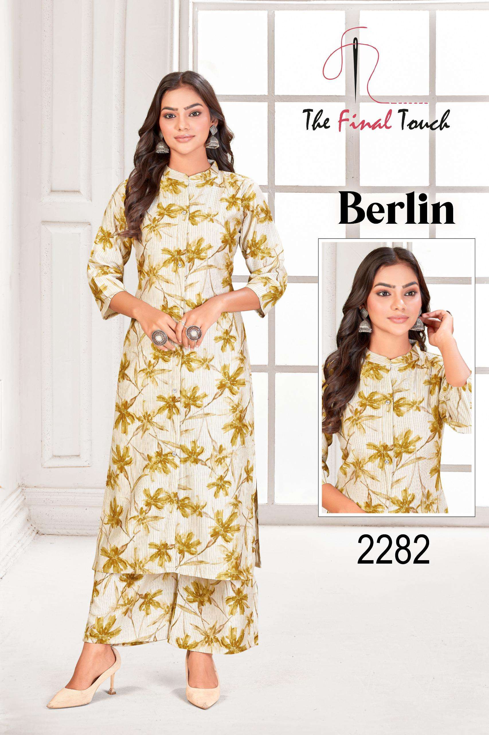 BERLIN BY THE FINAL TOUCH IN PREMIUM BERLIN PRINTS FOIL CO-ORD SET WITH PLAZO 