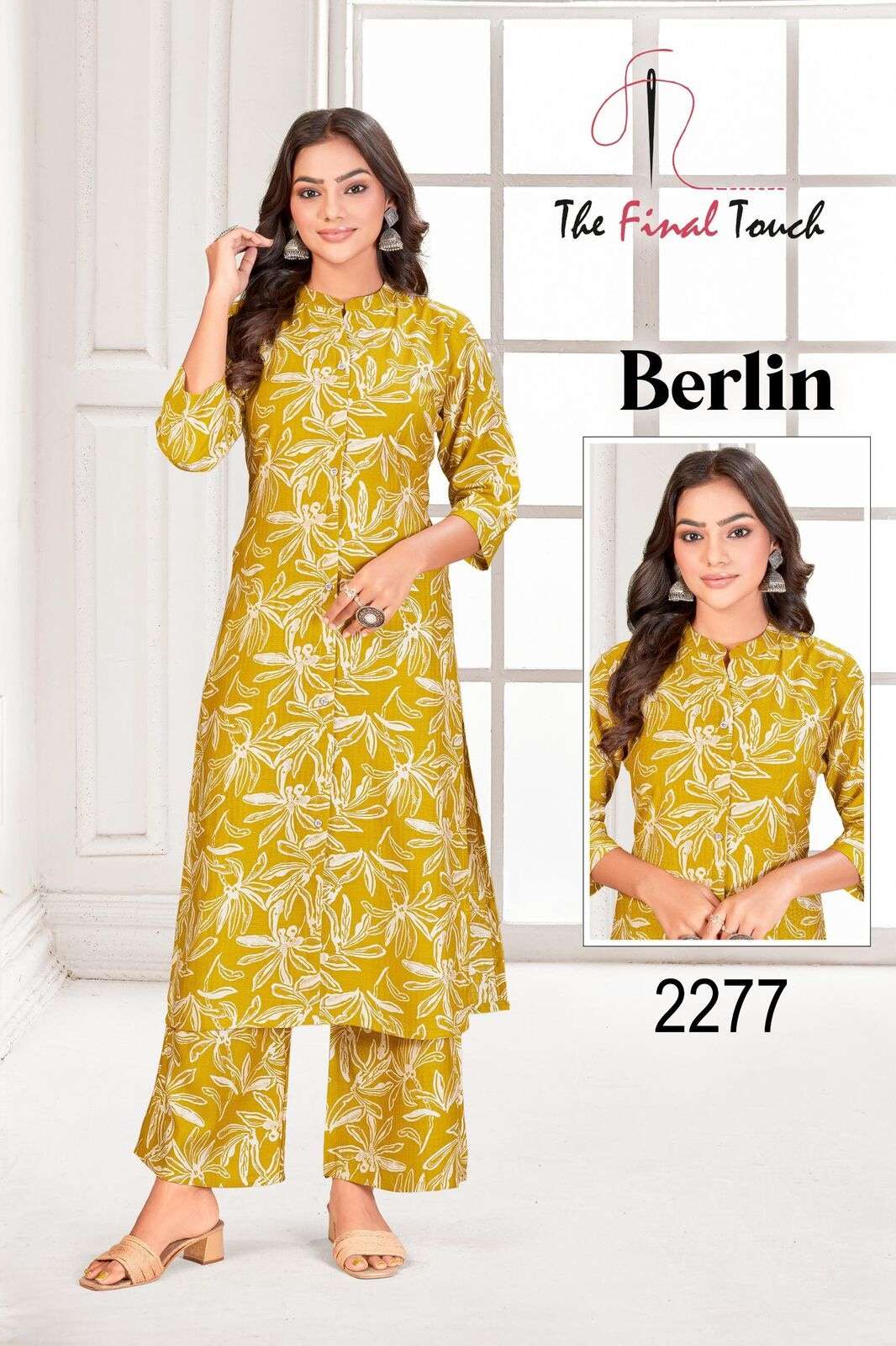BERLIN BY THE FINAL TOUCH IN PREMIUM BERLIN PRINTS FOIL CO-ORD SET WITH PLAZO 
