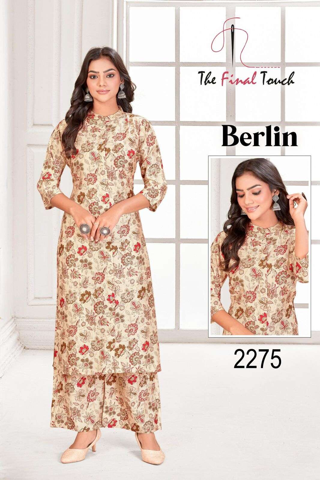 BERLIN BY THE FINAL TOUCH IN PREMIUM BERLIN PRINTS FOIL CO-ORD SET WITH PLAZO 