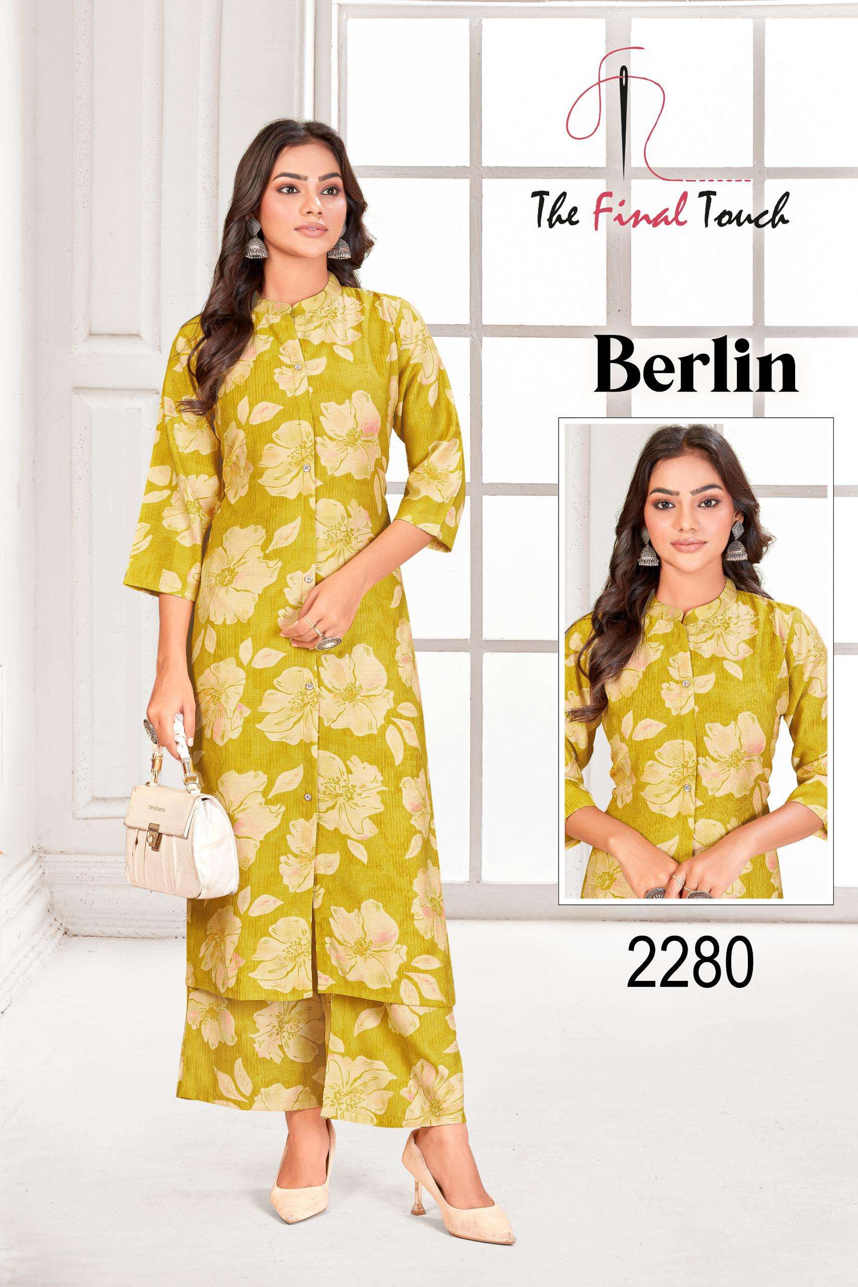 BERLIN BY THE FINAL TOUCH IN PREMIUM BERLIN PRINTS FOIL CO-ORD SET WITH PLAZO 