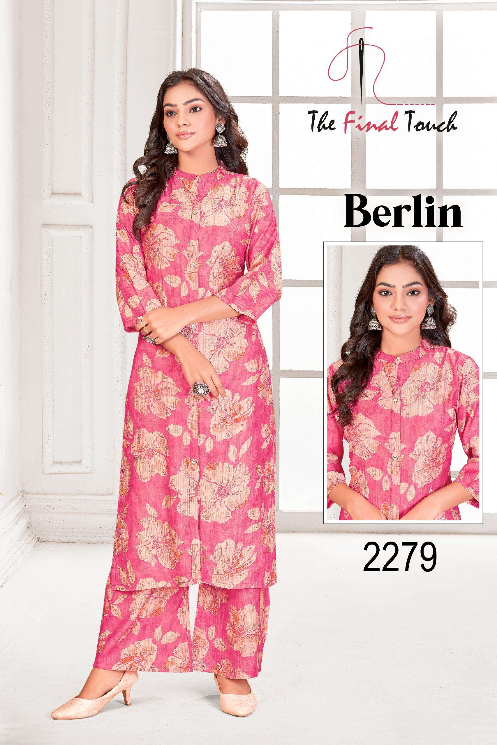 BERLIN BY THE FINAL TOUCH IN PREMIUM BERLIN PRINTS FOIL CO-ORD SET WITH PLAZO 