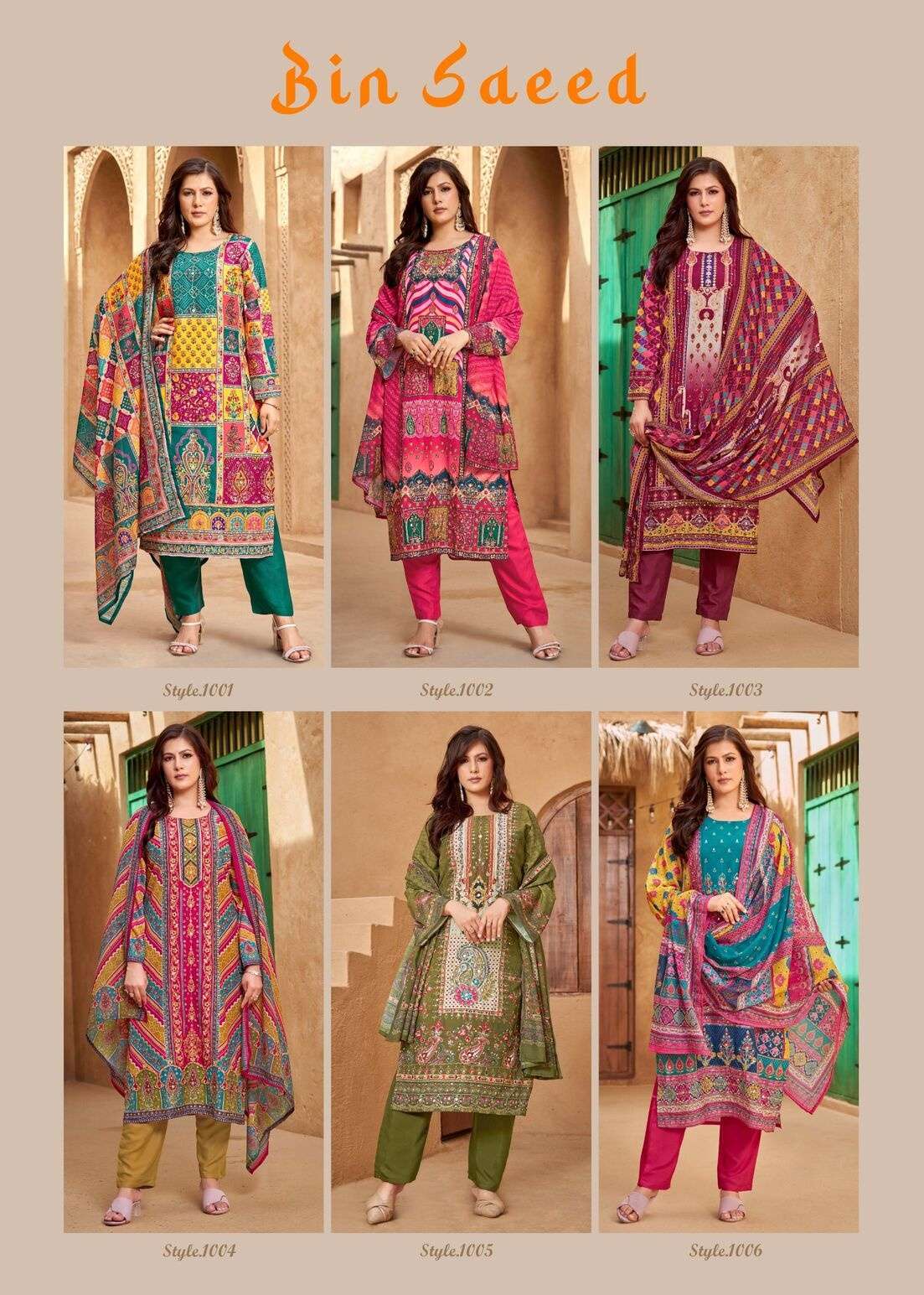 BIN SAEED BY TEXOFAB IN PURE MUSLIN DIGITAL PRINT WITH FULL MICRO INNER AND AARI HANDWORK