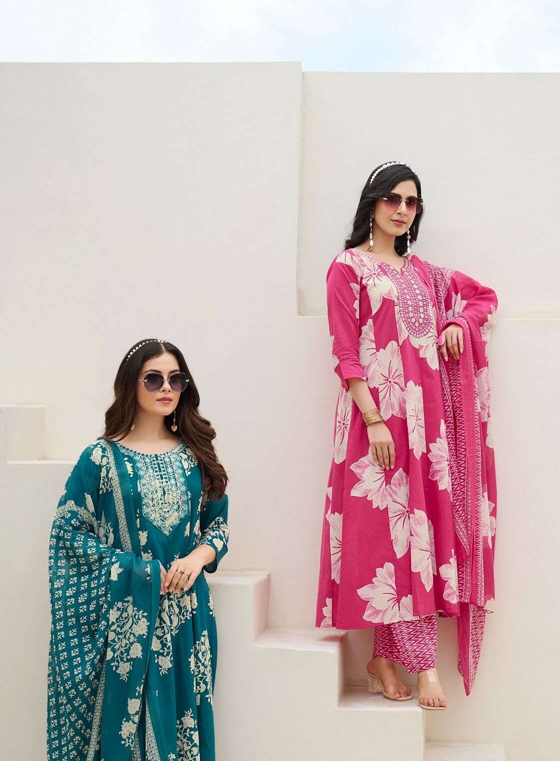 BLOSSOM VOL-7 BY RADHIKA LIFESTYLE IN COTTON PRINT WITH EMBROIDERY WORK 