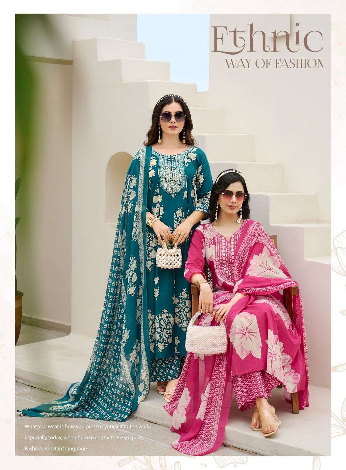 BLOSSOM VOL-7 BY RADHIKA LIFESTYLE IN COTTON PRINT WITH EMBROIDERY WORK 