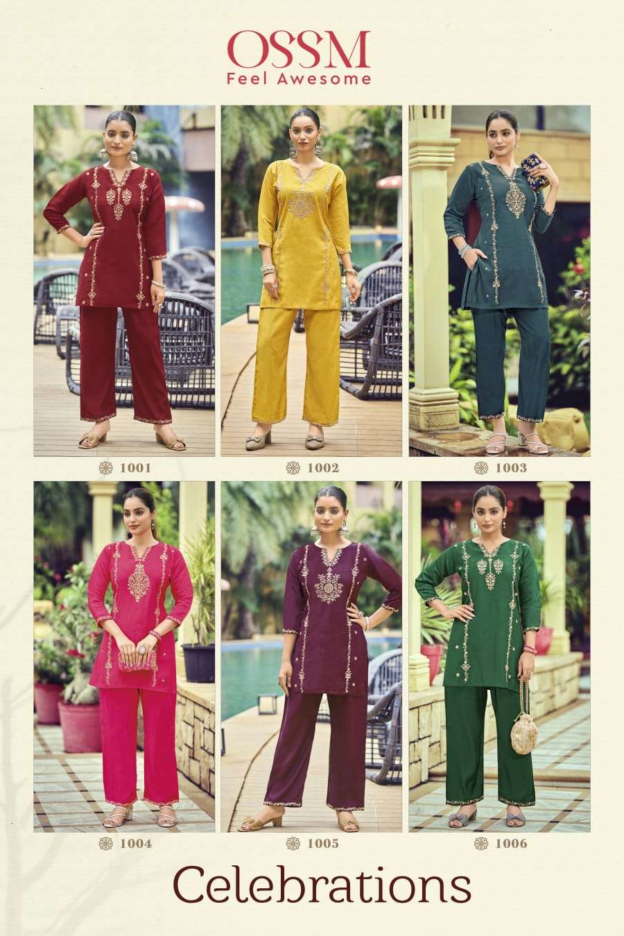 CELEBRATIONS BY OSSM IN VISCOS ROMAN SILK WITH HEAVY EMBROIDERY WORK 