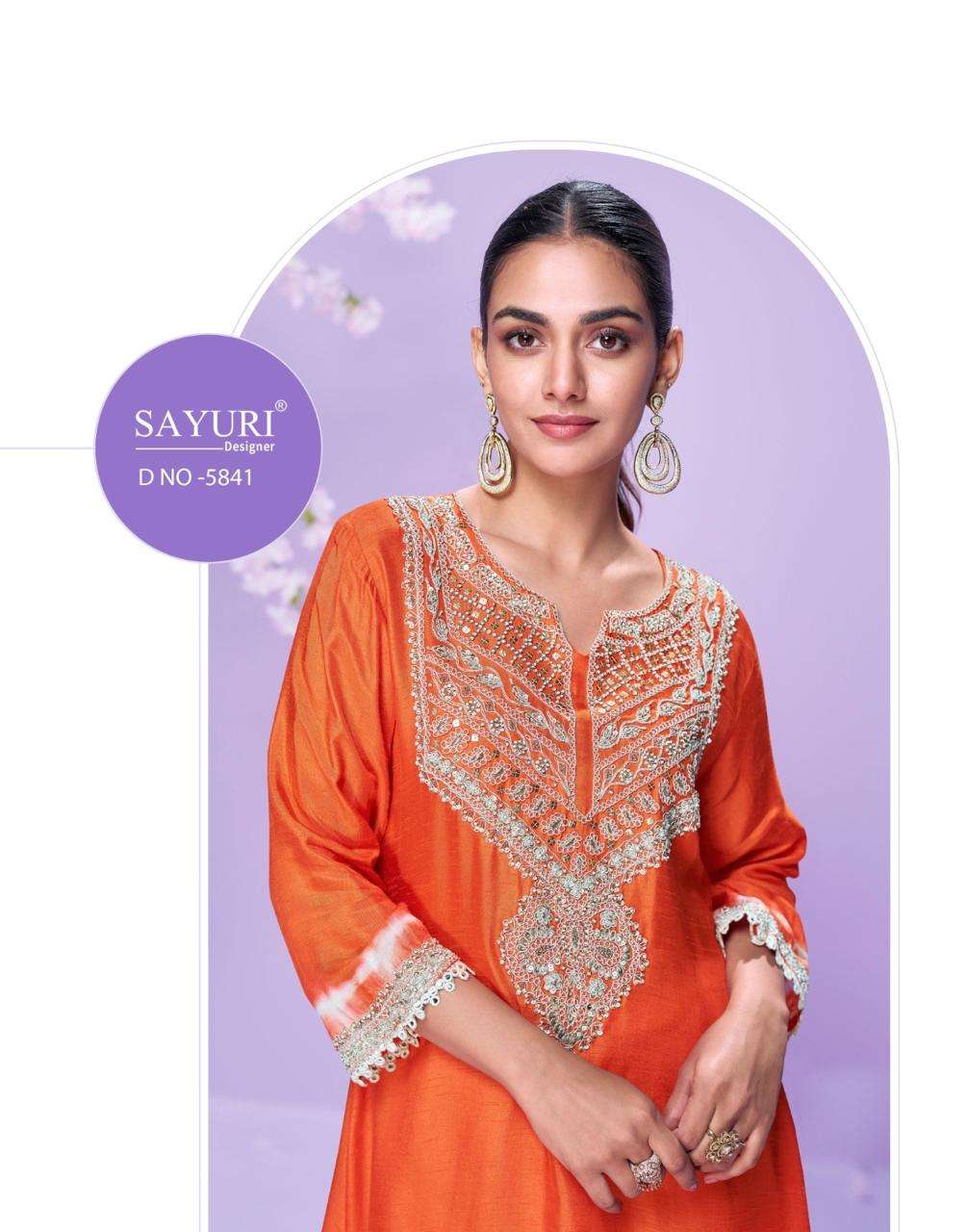 CHAHAT BY SAYURI DESIGNER IN PREMIUM REAL SILK WITH EMBROIDERED KURTI STYLE 