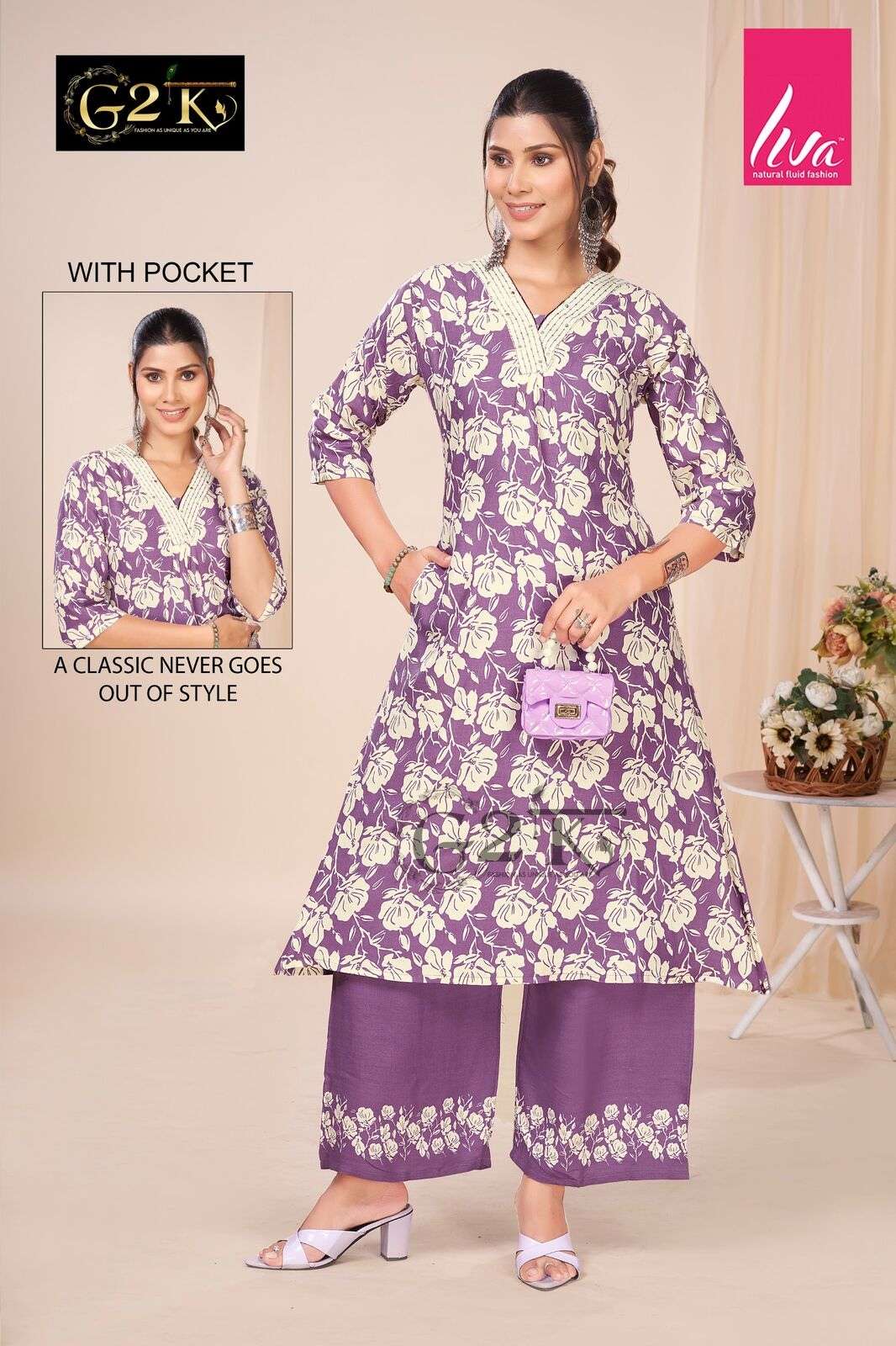 CHAHEK VOL-3 BY G2K IN LIVA PRINTS REDYMADE CATALOGUE WITH EMBROIDERY WORK