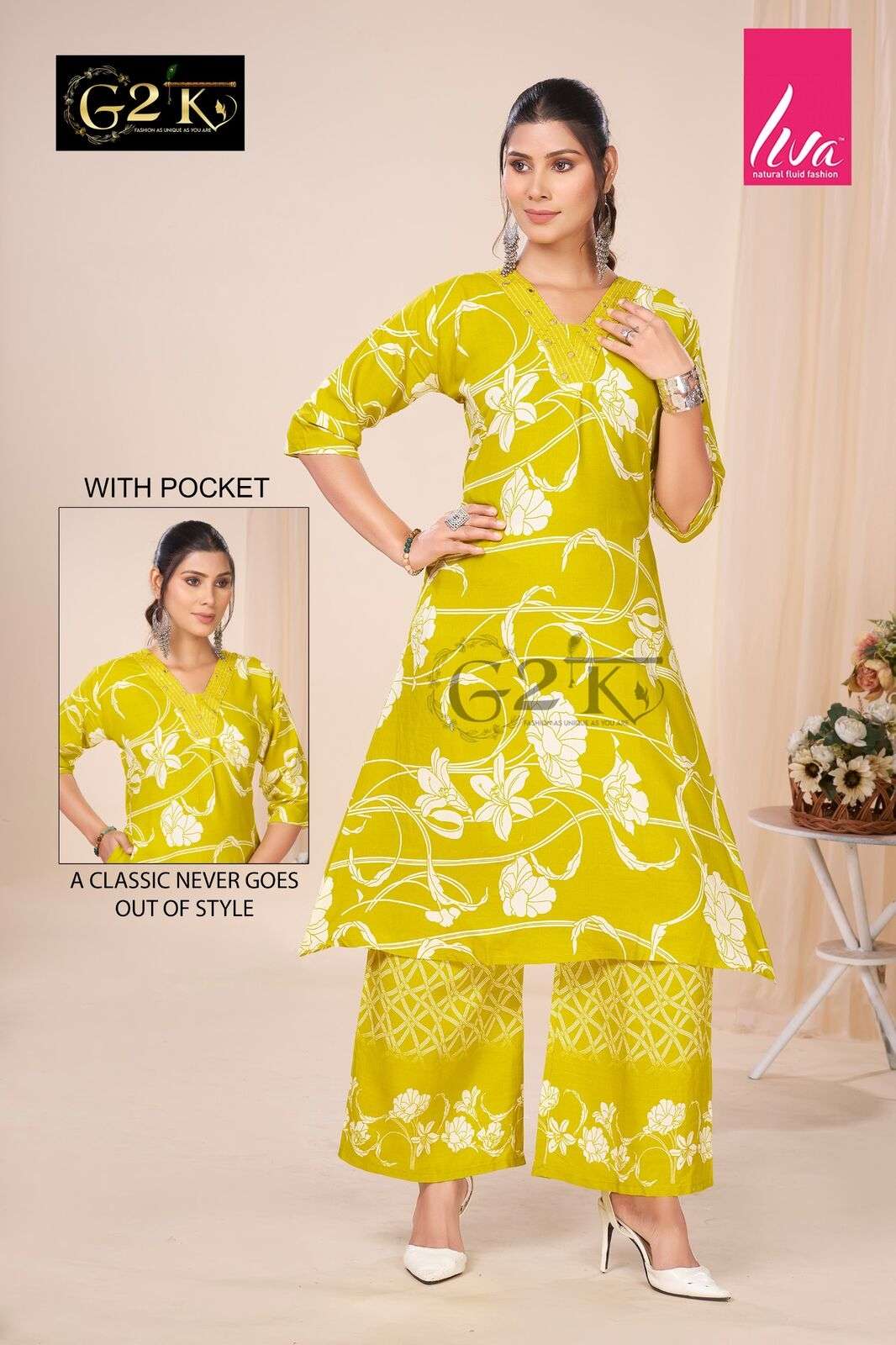 CHAHEK VOL-3 BY G2K IN LIVA PRINTS REDYMADE CATALOGUE WITH EMBROIDERY WORK