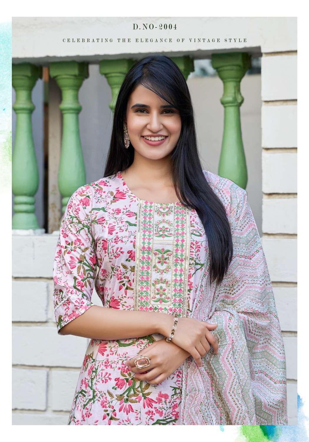 COTTON PLUS VOL.2 BY VANISKA IN COTTON PRINT ANARKALI STYLE KURTI WITH PANT & DUPATTA