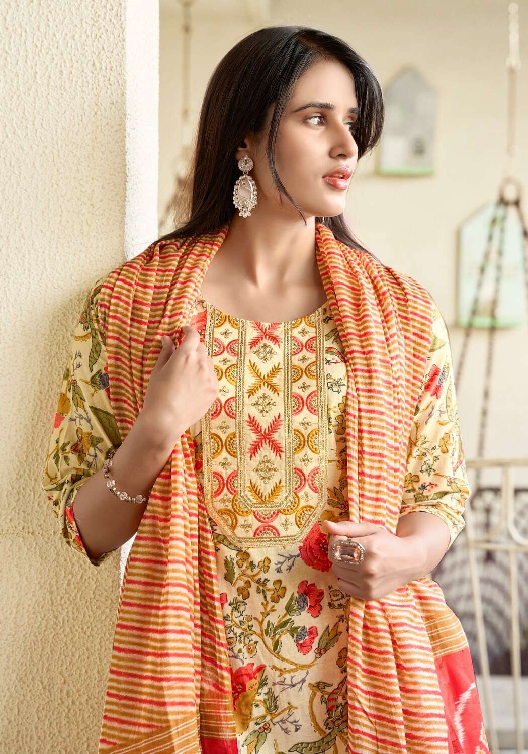 COTTON PLUS VOL.2 BY VANISKA IN COTTON PRINT ANARKALI STYLE KURTI WITH PANT & DUPATTA