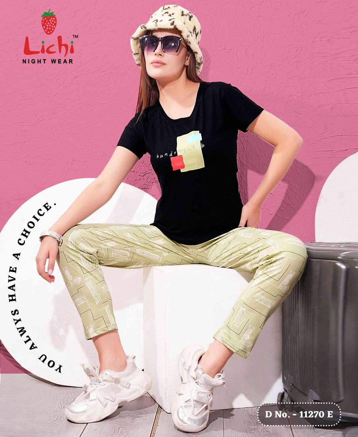 D.NO :- 11270 BY LICHI IN IMPORTED FABRIC CHARMEE NIGHT CO-ORD SET 