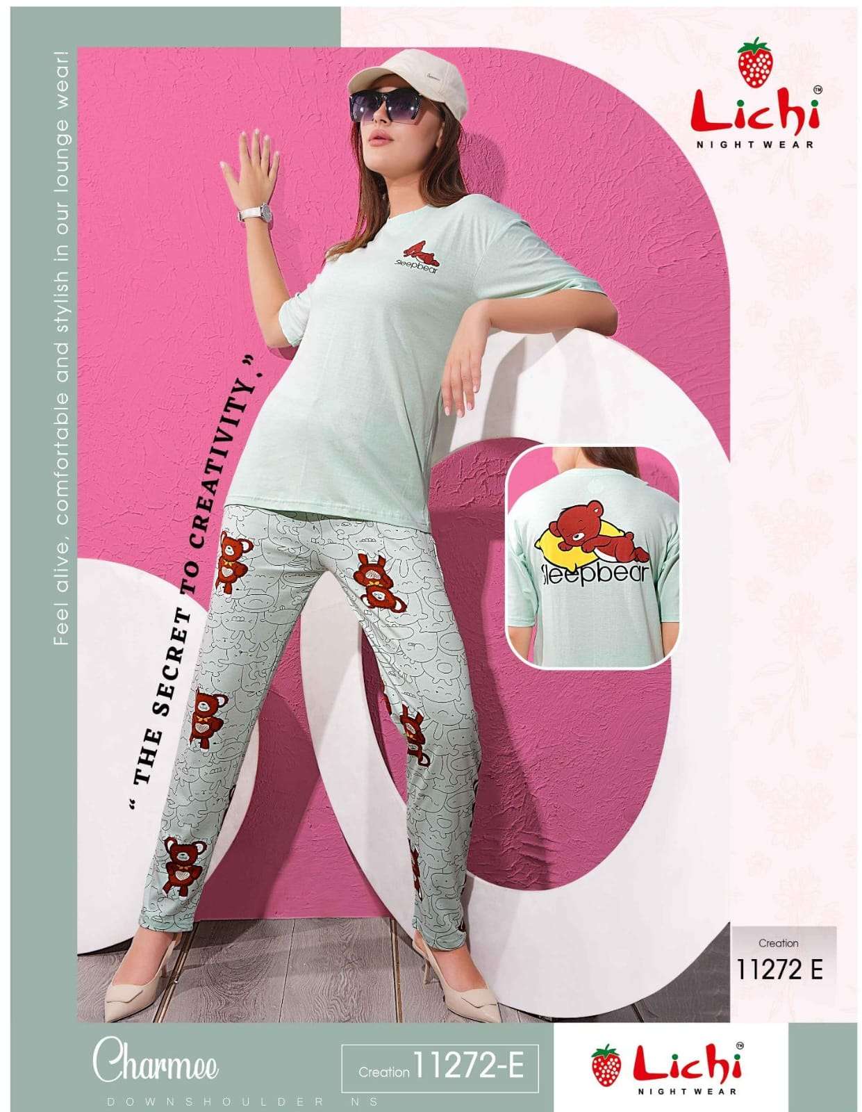 D.NO :- 11272 BY LICHI IN IMPORTED FABRIC CHARMEE NIGHT CO-ORD SET 