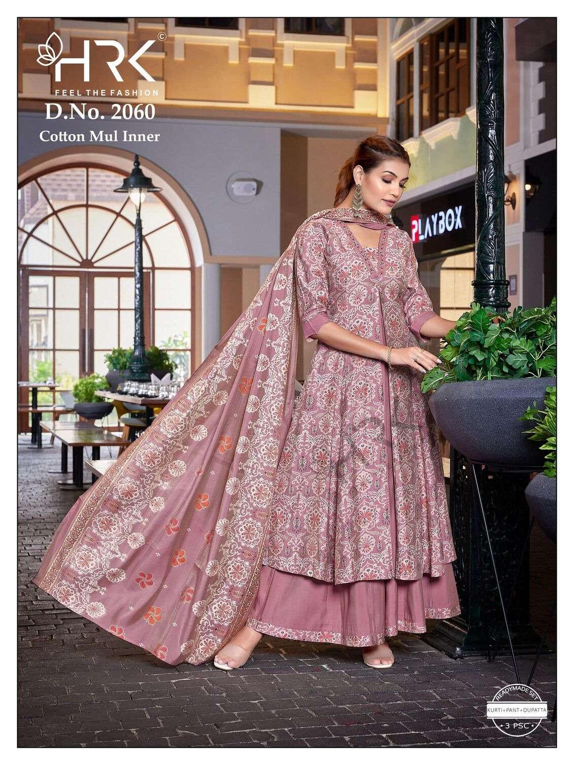 D.NO :- 2060 BY HRK IN MODAL FOIL PRINT WITH PLAIN EXCLUSIVE HAND WORK 