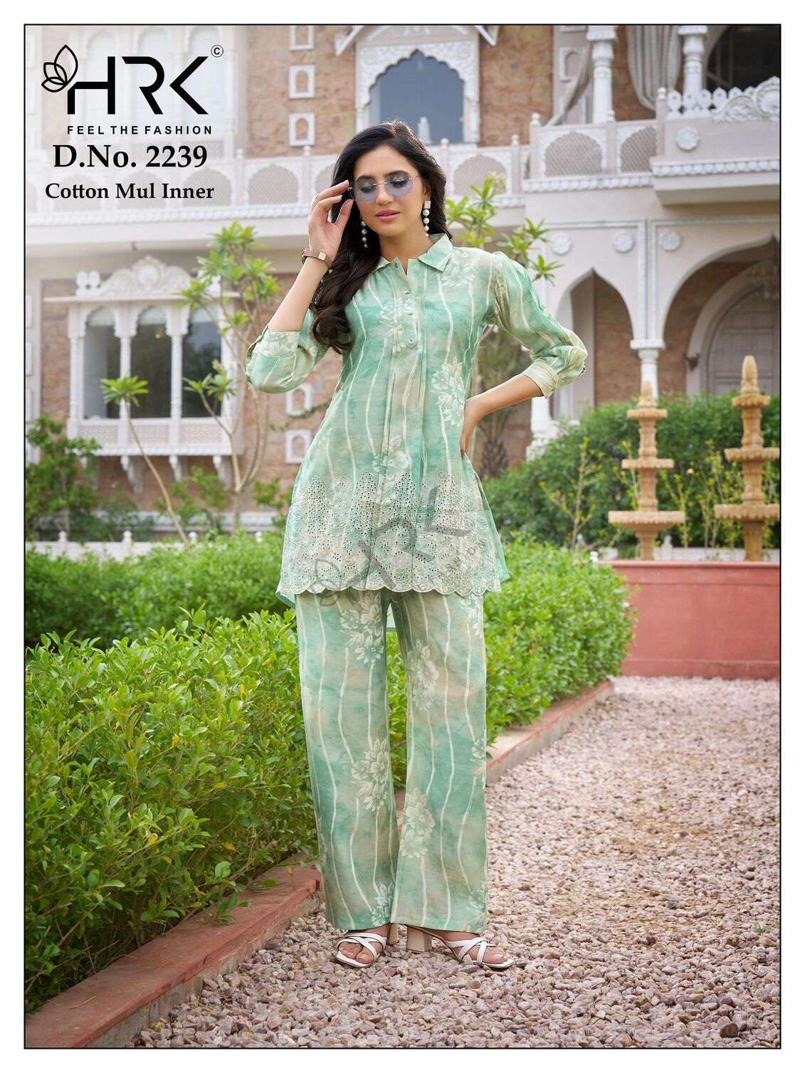 D.NO :- 2239 BY HRK IN MODAL FOIL PRINT WITH PLAIN EXCLUSIVE HAND WORK 