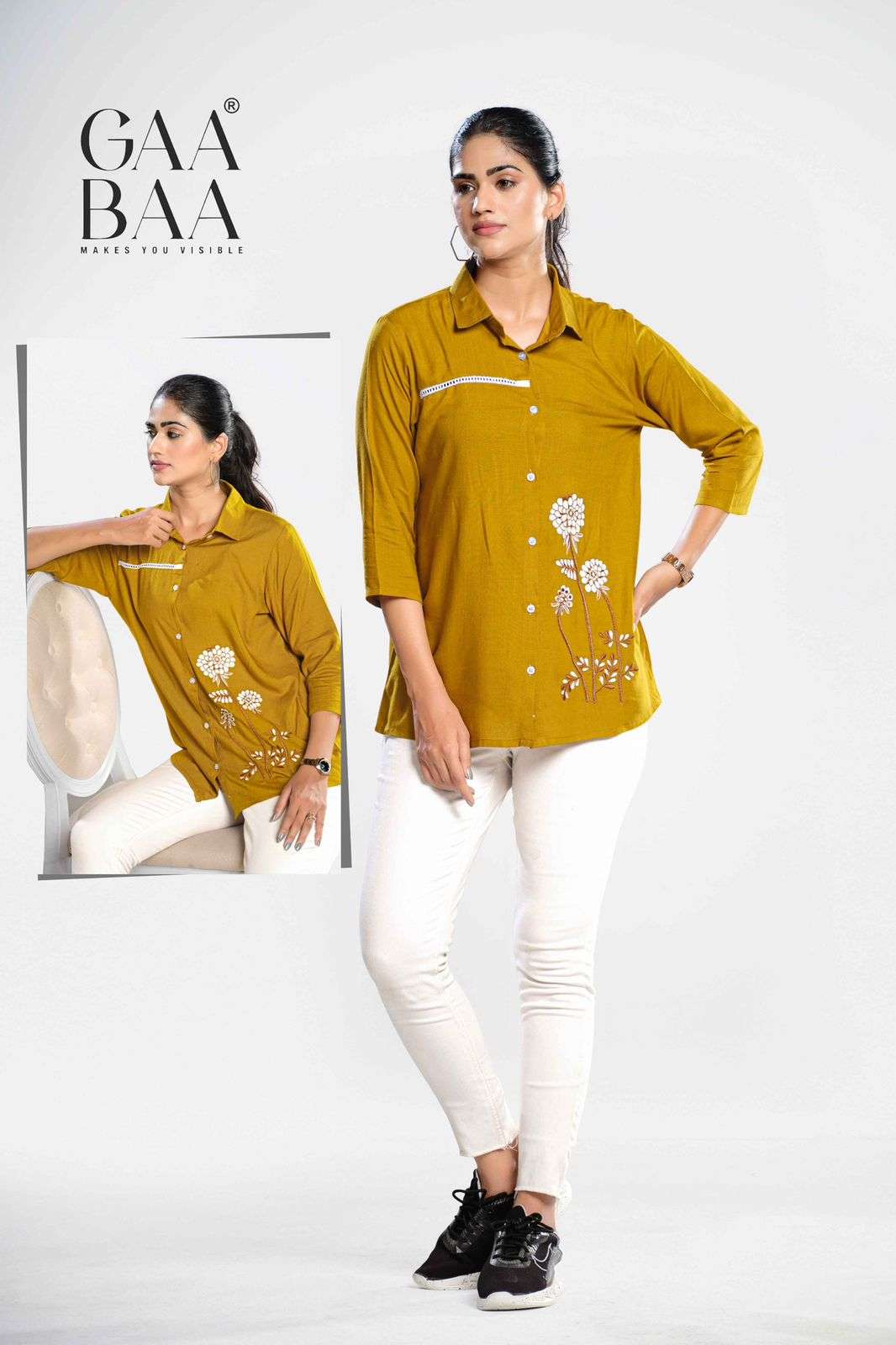 D.NO :- 2371 BY GAABAA IN RAYON SALB WITH COMPUTER EMBROIDERY WORK 