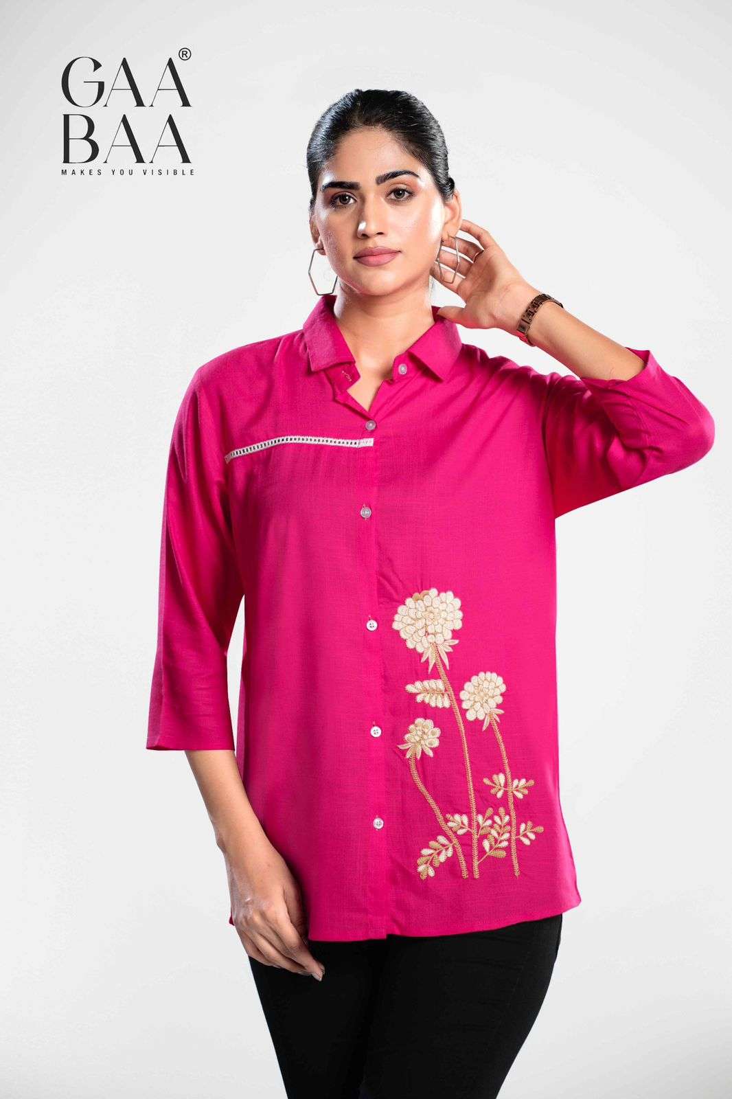 D.NO :- 2371 BY GAABAA IN RAYON SALB WITH COMPUTER EMBROIDERY WORK 