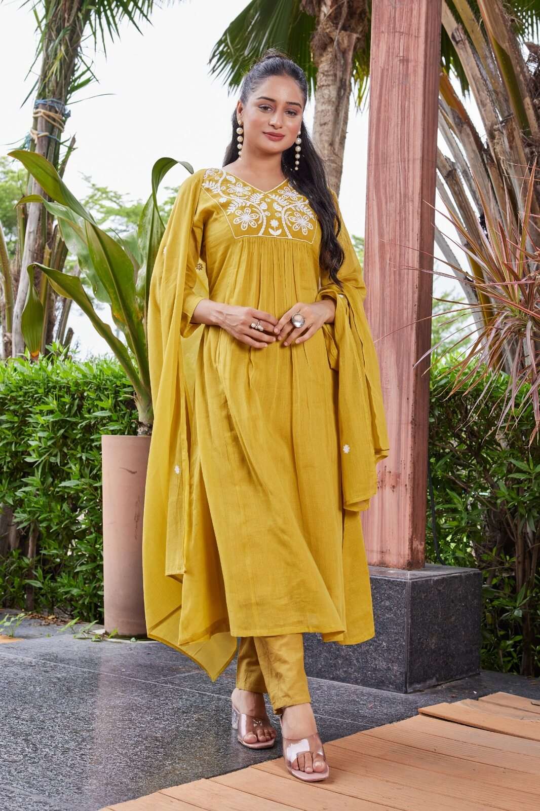 D.NO :- 2756 BY MCLOTHING IN MULL COTTON WITH SOFT COTTON INNER AND EMBROIDERY WORK