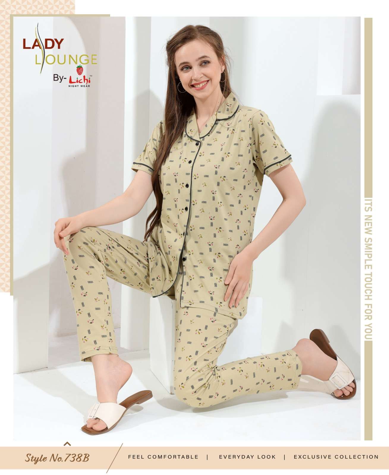 D.NO :- 738 BY LICHI IN CO-ORD FANCY SET ITS NEW SMIPLE TOUCH FOR YOU 