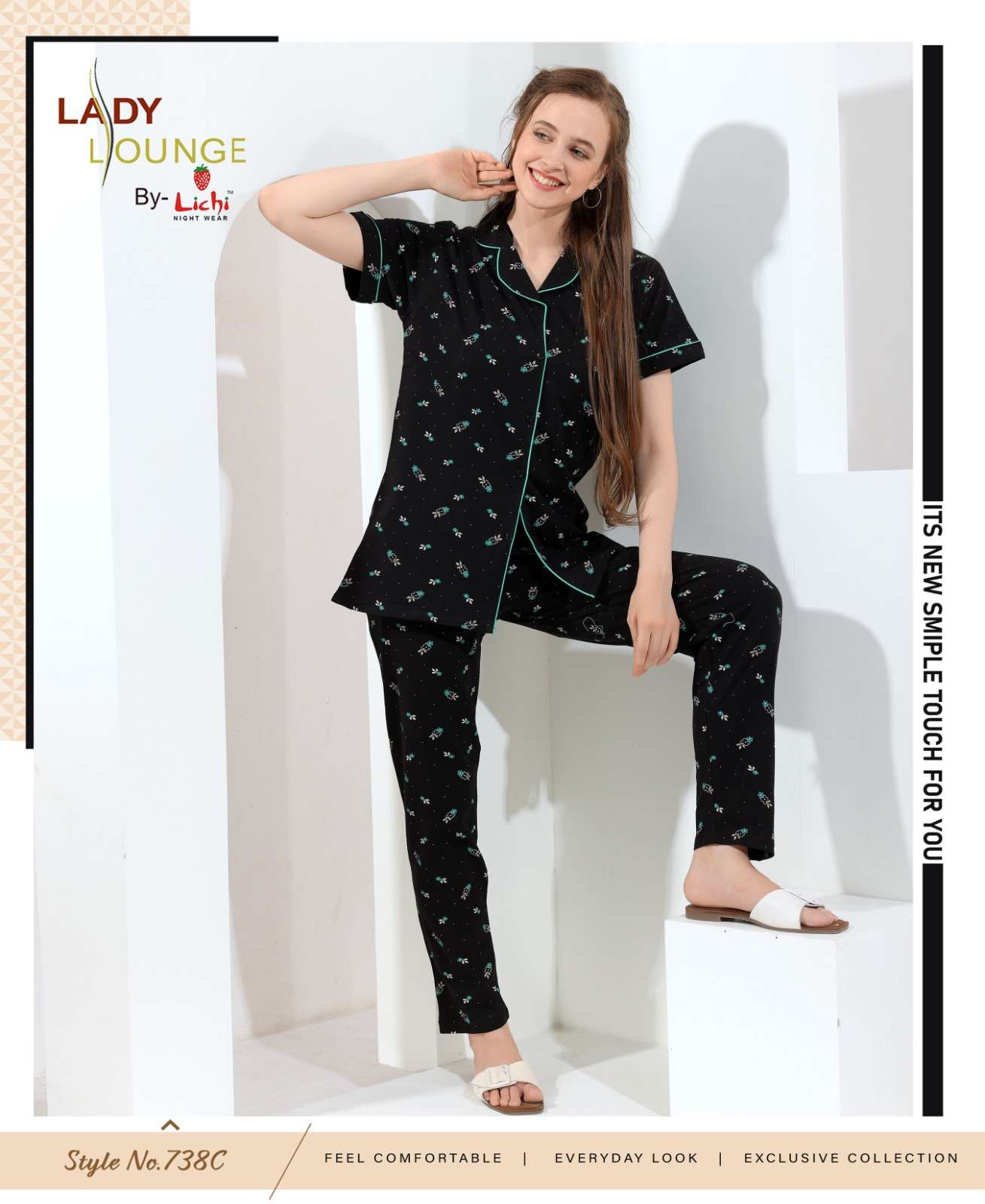 D.NO :- 738 BY LICHI IN CO-ORD FANCY SET ITS NEW SMIPLE TOUCH FOR YOU 
