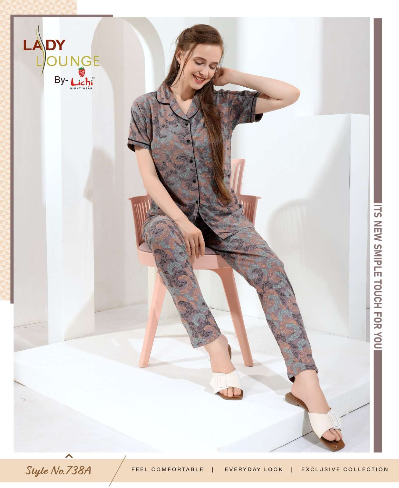 D.NO :- 738 BY LICHI IN CO-ORD FANCY SET ITS NEW SMIPLE TOUCH FOR YOU 