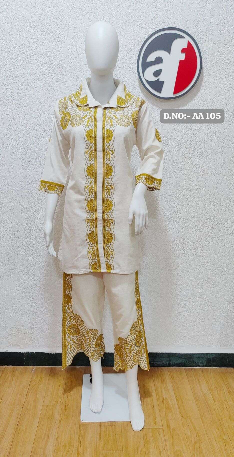 D.NO:- AA 105 BY ANJU FABRICS IN PURE COTTON WITH MANUAL EMBROIDERY WORK 