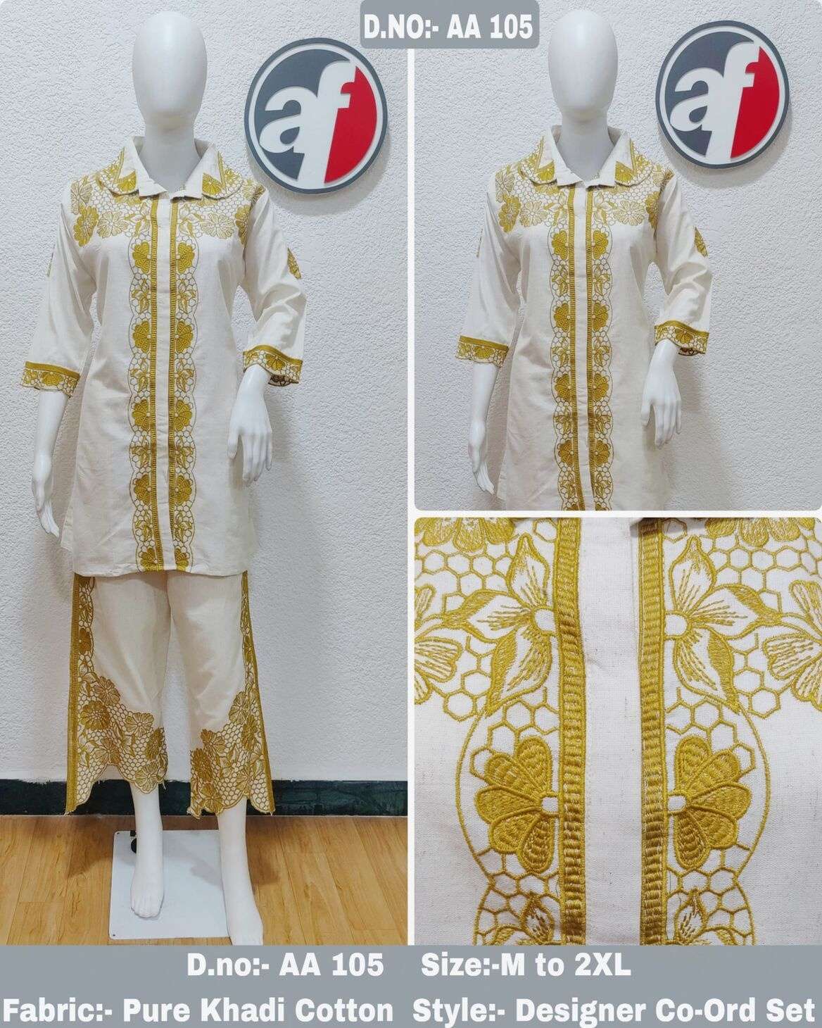 D.NO:- AA 105 BY ANJU FABRICS IN PURE COTTON WITH MANUAL EMBROIDERY WORK 