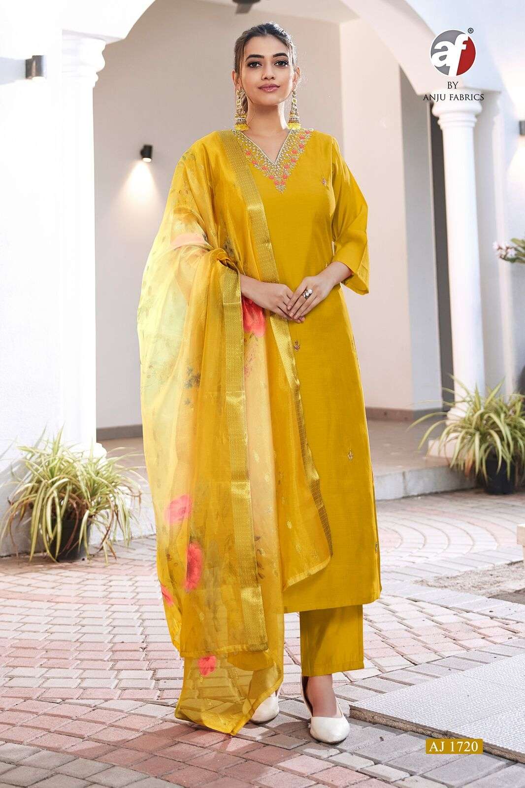 D.NO:- AJ 1720 BY ANJU FABRICS IN MODAL SILK PURE ORGANZA WITH JACQUARD DUPATTA 