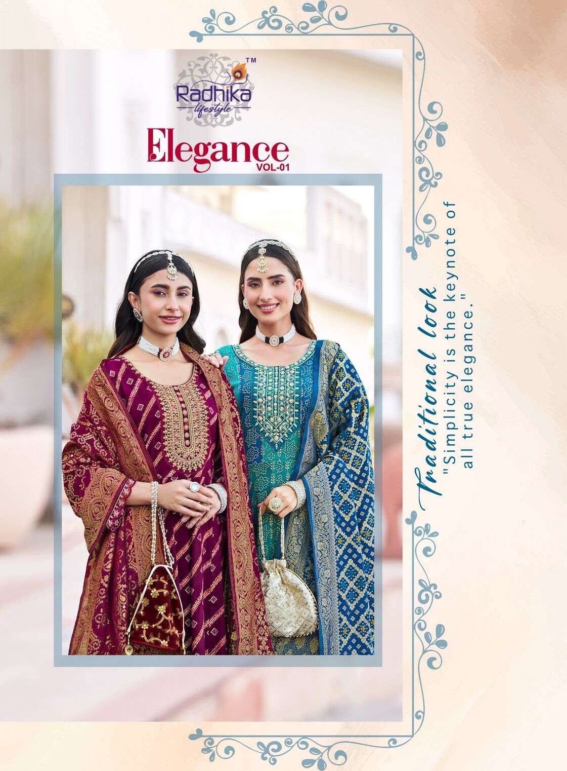 ELEGANCE VOL-1 BY RADHIKA LIFESTYLE IN RAYON PRINT ANARKALI GOWN PANT WITH DUPATTA 