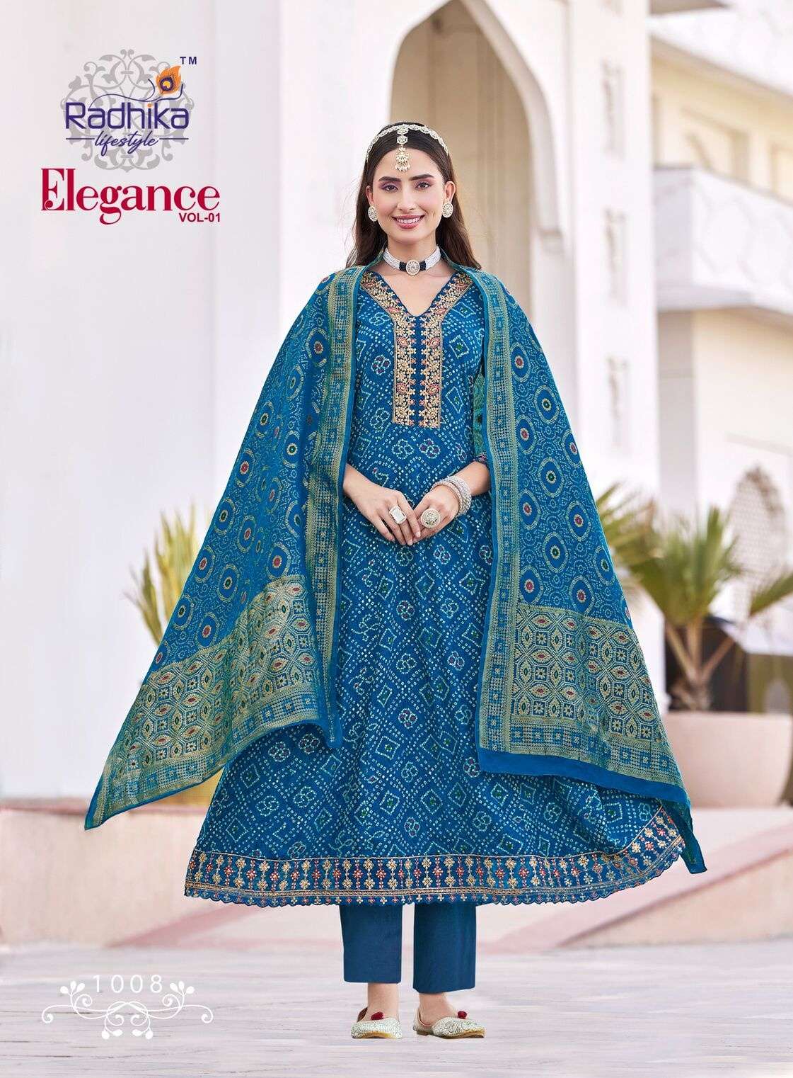 ELEGANCE VOL-1 BY RADHIKA LIFESTYLE IN RAYON PRINT ANARKALI GOWN PANT WITH DUPATTA 