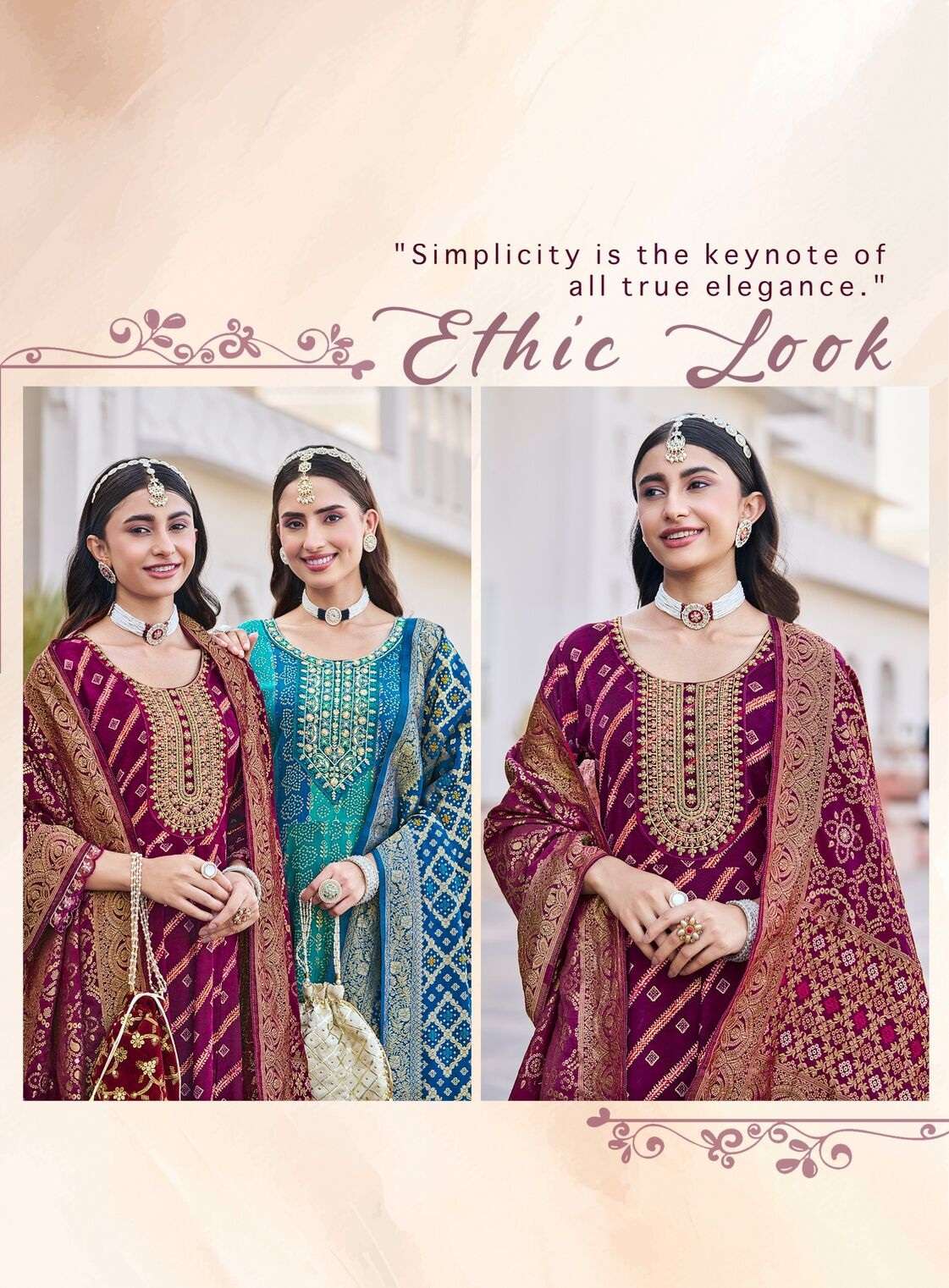 ELEGANCE VOL-1 BY RADHIKA LIFESTYLE IN RAYON PRINT ANARKALI GOWN PANT WITH DUPATTA 