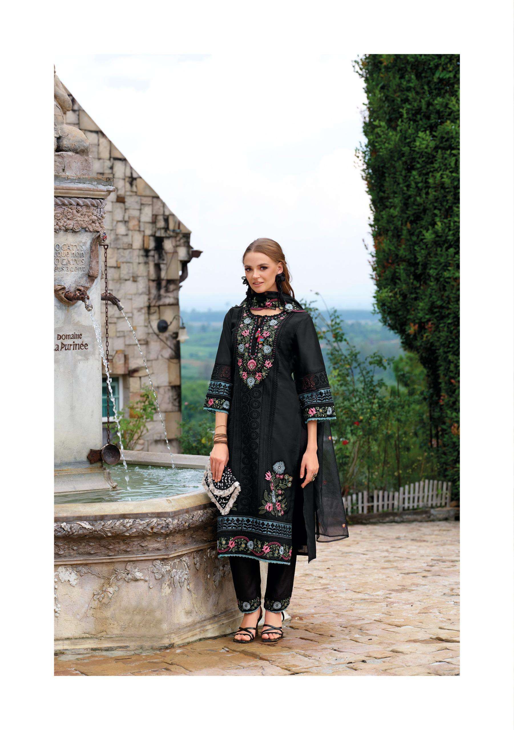 ESTIVA BY KAILEE FASHION IN PURE VISCOSE ORGANZA WITH  DESGINER WORK STYLE KIRTI PANT & DUPATTA