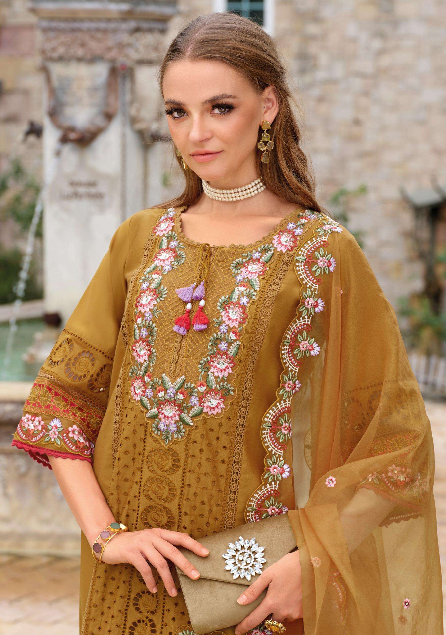 ESTIVA BY KAILEE FASHION IN PURE VISCOSE ORGANZA WITH  DESGINER WORK STYLE KIRTI PANT & DUPATTA