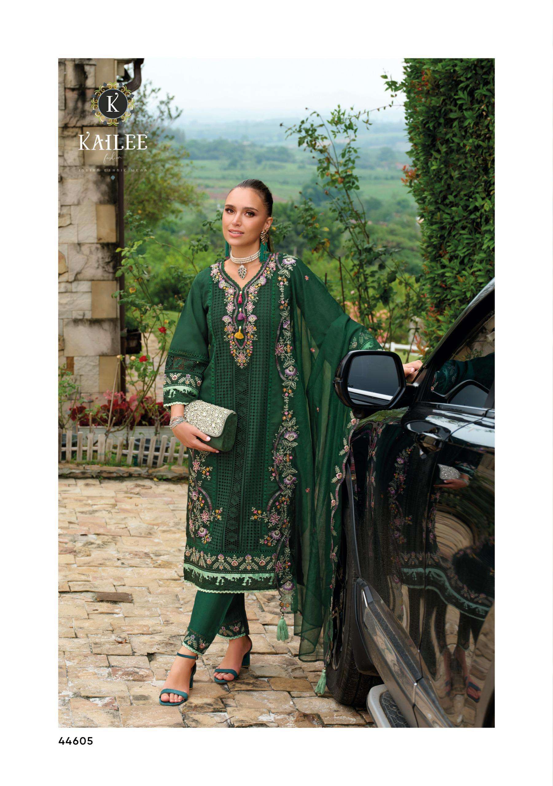 ESTIVA BY KAILEE FASHION IN PURE VISCOSE ORGANZA WITH  DESGINER WORK STYLE KIRTI PANT & DUPATTA