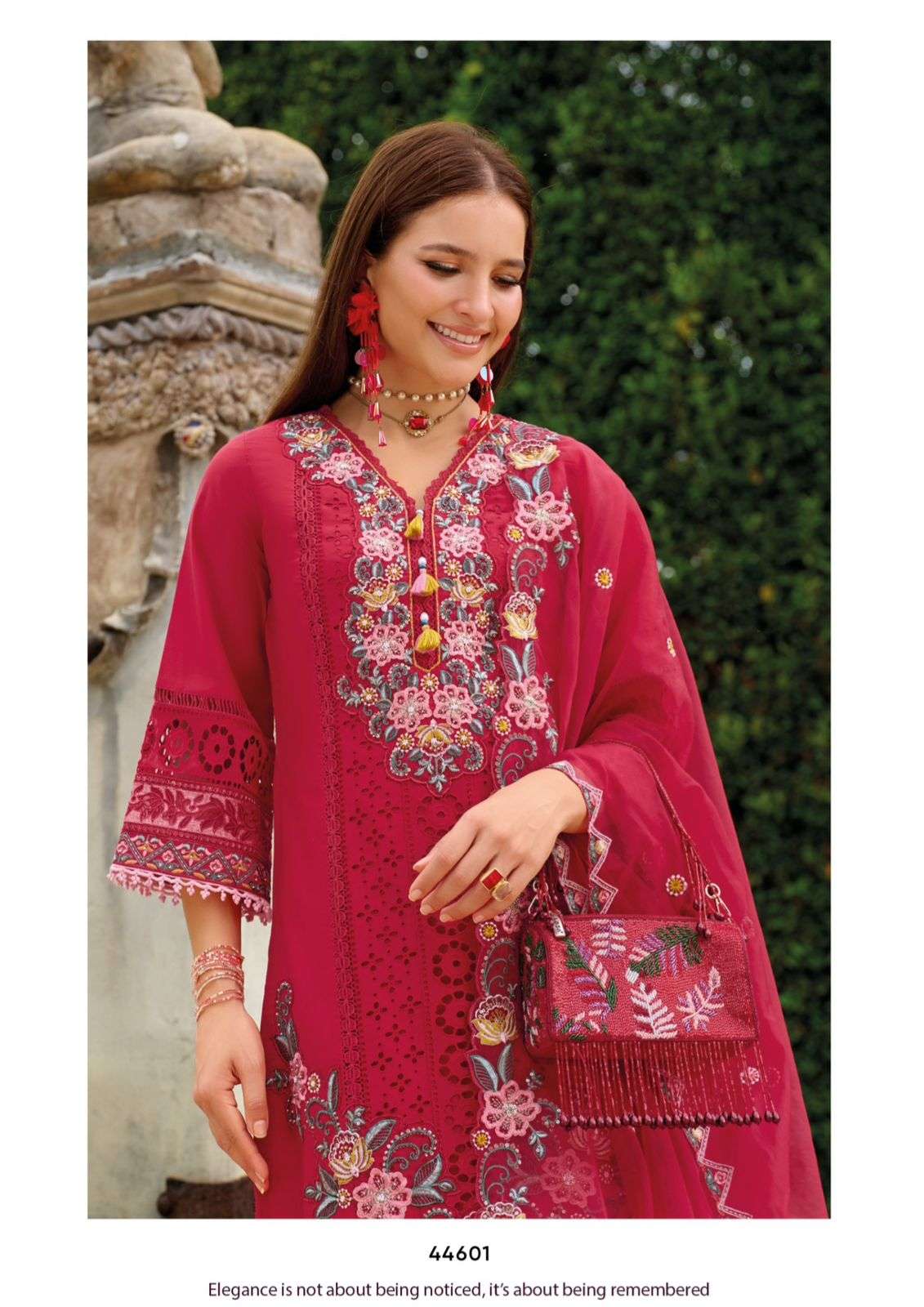 ESTIVA BY KAILEE FASHION IN PURE VISCOSE ORGANZA WITH  DESGINER WORK STYLE KIRTI PANT & DUPATTA