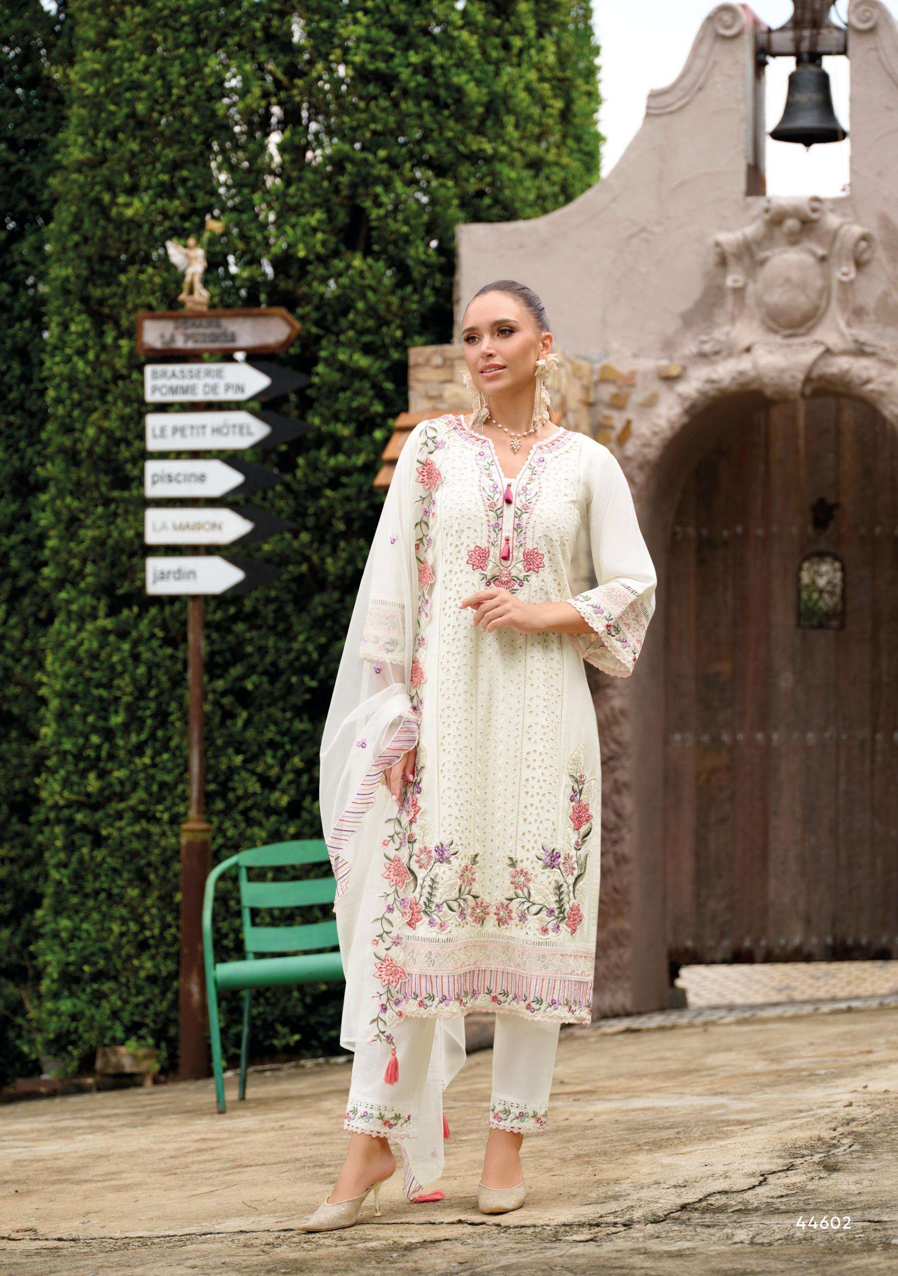 ESTIVA BY KAILEE FASHION IN PURE VISCOSE ORGANZA WITH  DESGINER WORK STYLE KIRTI PANT & DUPATTA