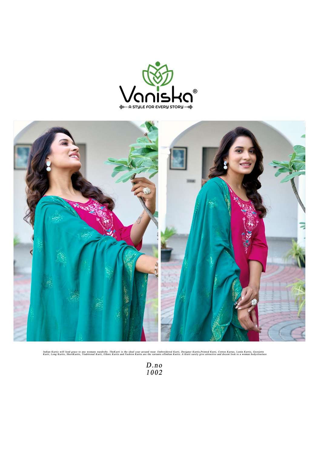 FEMINA VOL:-1 BY VANISKA IN GADWAL SILK KURTI WITH COTTON MAL INNER AND PURE HANDWORK 