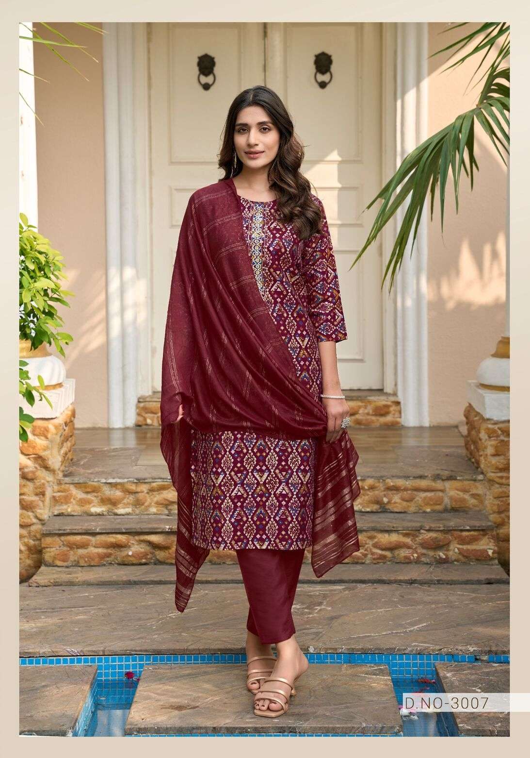 FESTIVAL VOL-3 BY VANSIKA IN MODAL CHANDERI FANCY KHATI SEQUENCE WORK KURTI PANT WITH  DUPATTA 
