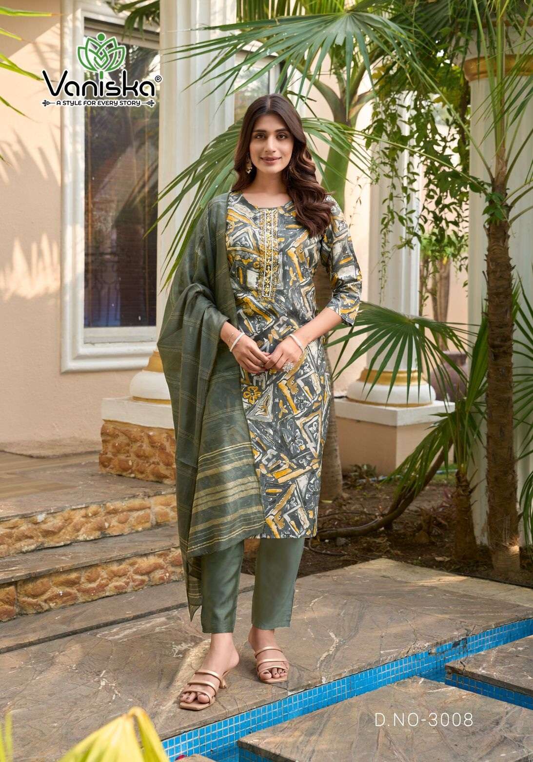 FESTIVAL VOL-3 BY VANSIKA IN MODAL CHANDERI FANCY KHATI SEQUENCE WORK KURTI PANT WITH  DUPATTA 