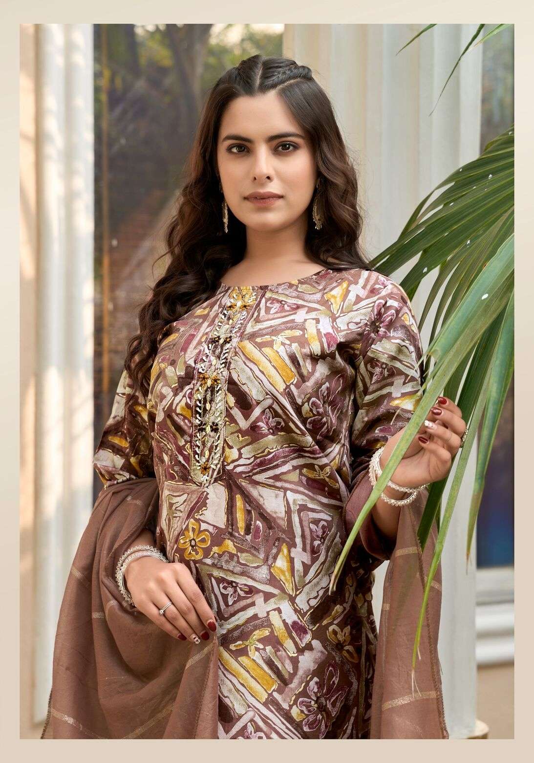 FESTIVAL VOL-3 BY VANSIKA IN MODAL CHANDERI FANCY KHATI SEQUENCE WORK KURTI PANT WITH  DUPATTA 