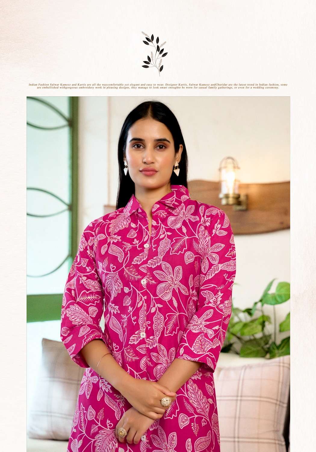 FLOWER VELLY VOL-1 BY VANISKA IN VATICAN PRINT ALINE CUT KURTI & FANCY BUTTON WITH POCKET 