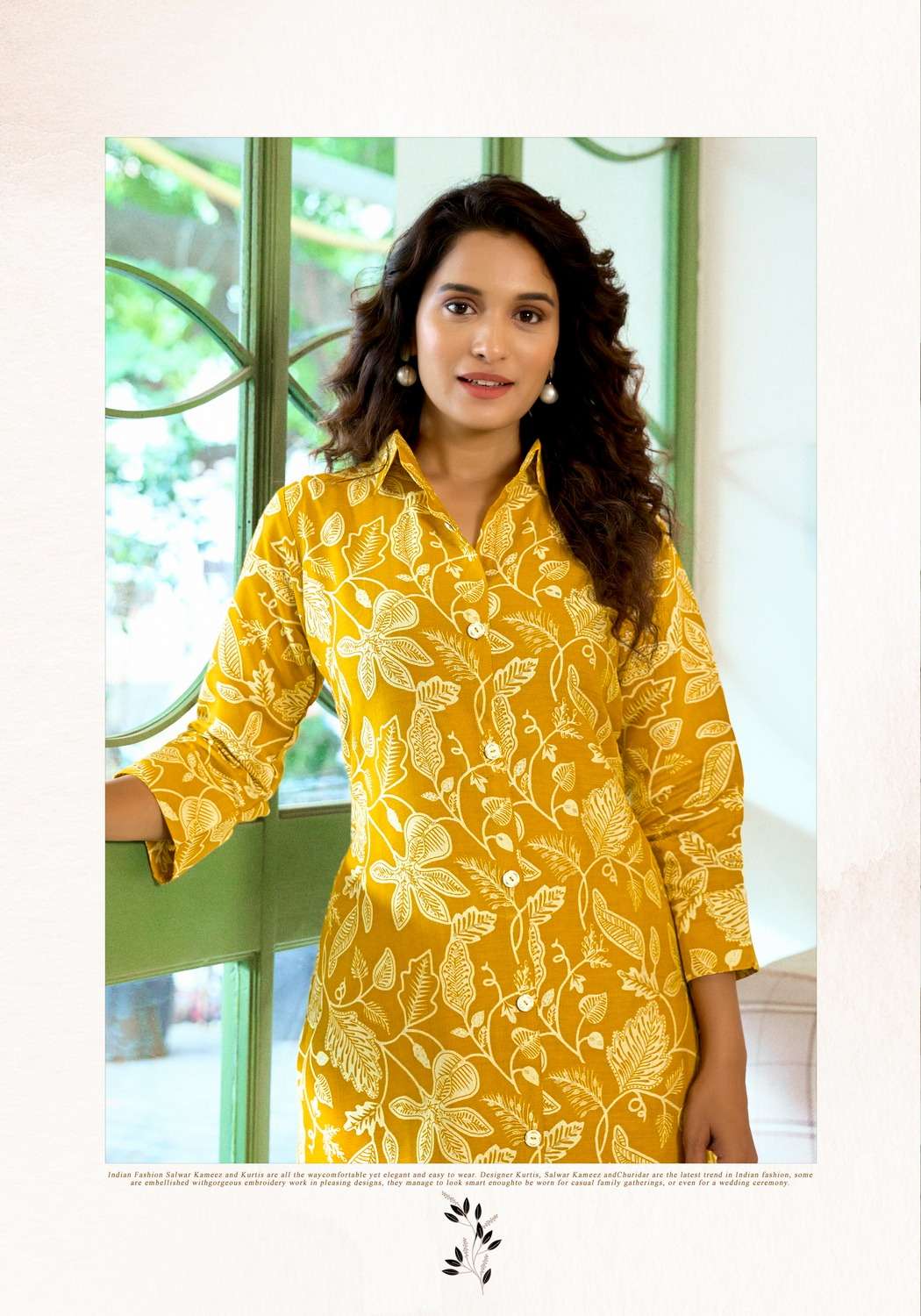 FLOWER VELLY VOL-1 BY VANISKA IN VATICAN PRINT ALINE CUT KURTI & FANCY BUTTON WITH POCKET 