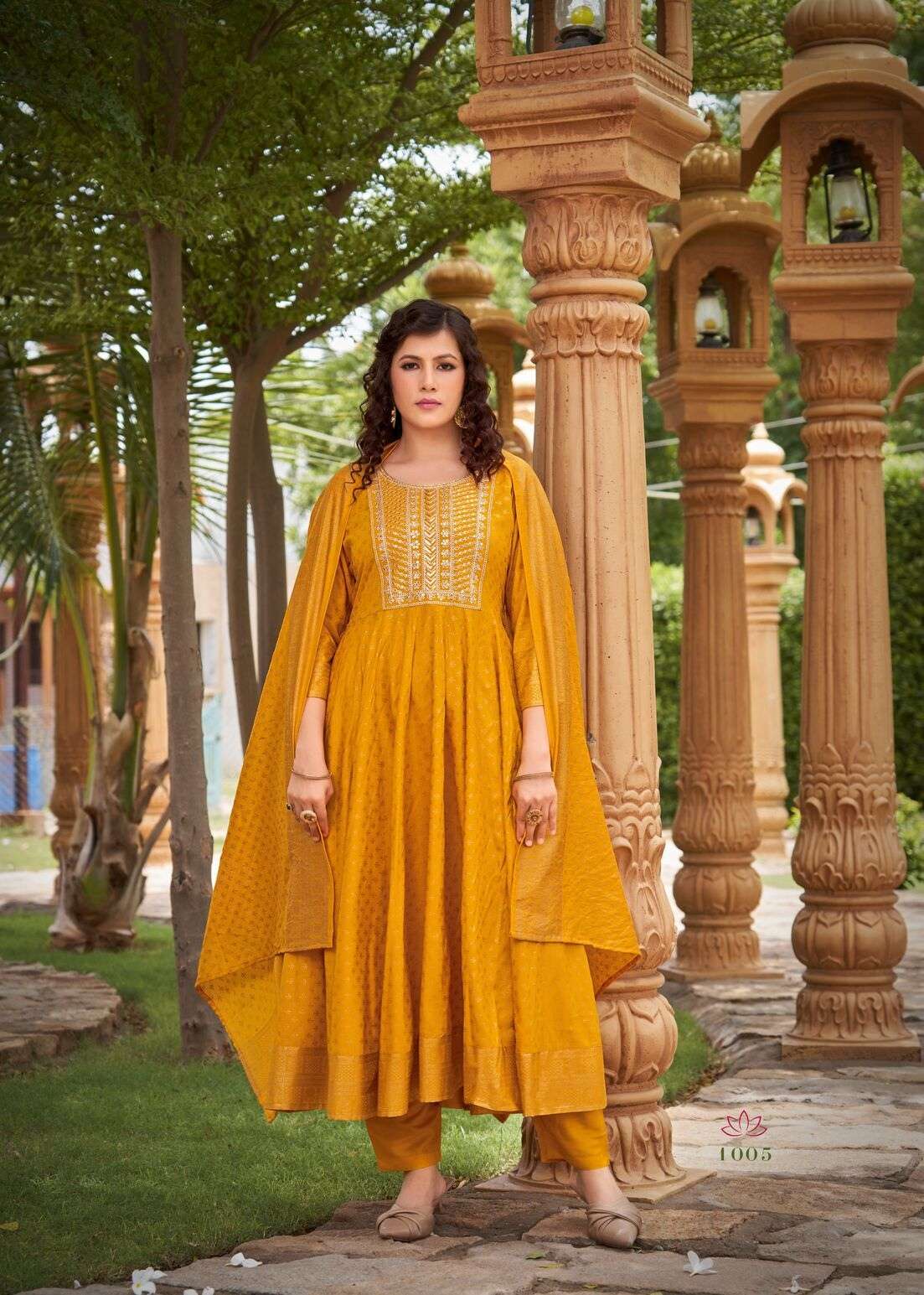 GAURI BY TEXOFAB IN RAYON WITH HEAVY SEQUENCE QUARDING EMBROIDERY WITH FOIL PRINT 